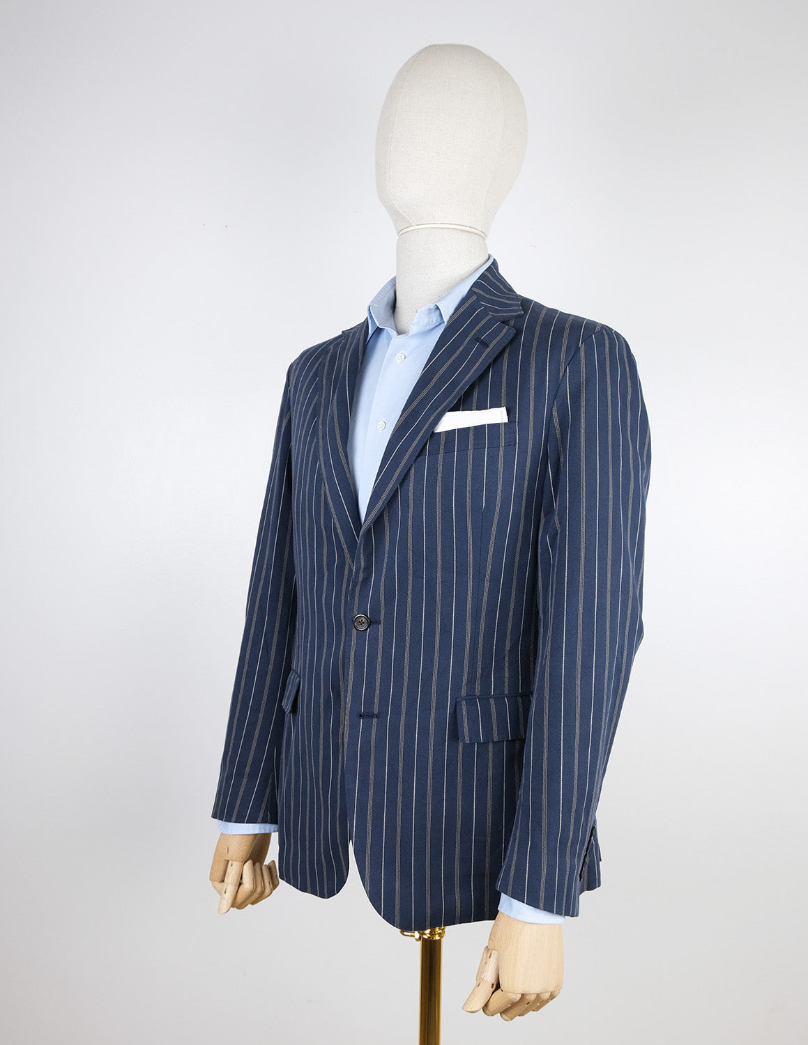 Polo Ralph Lauren, blue cotton stripe jacket, size 52EU, slim