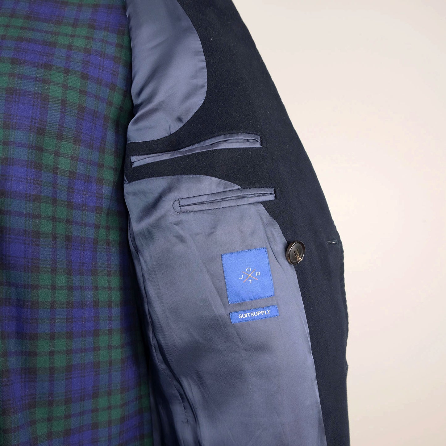 Suitsupply, blue ulster coat, size 36UK, cotton, Jort