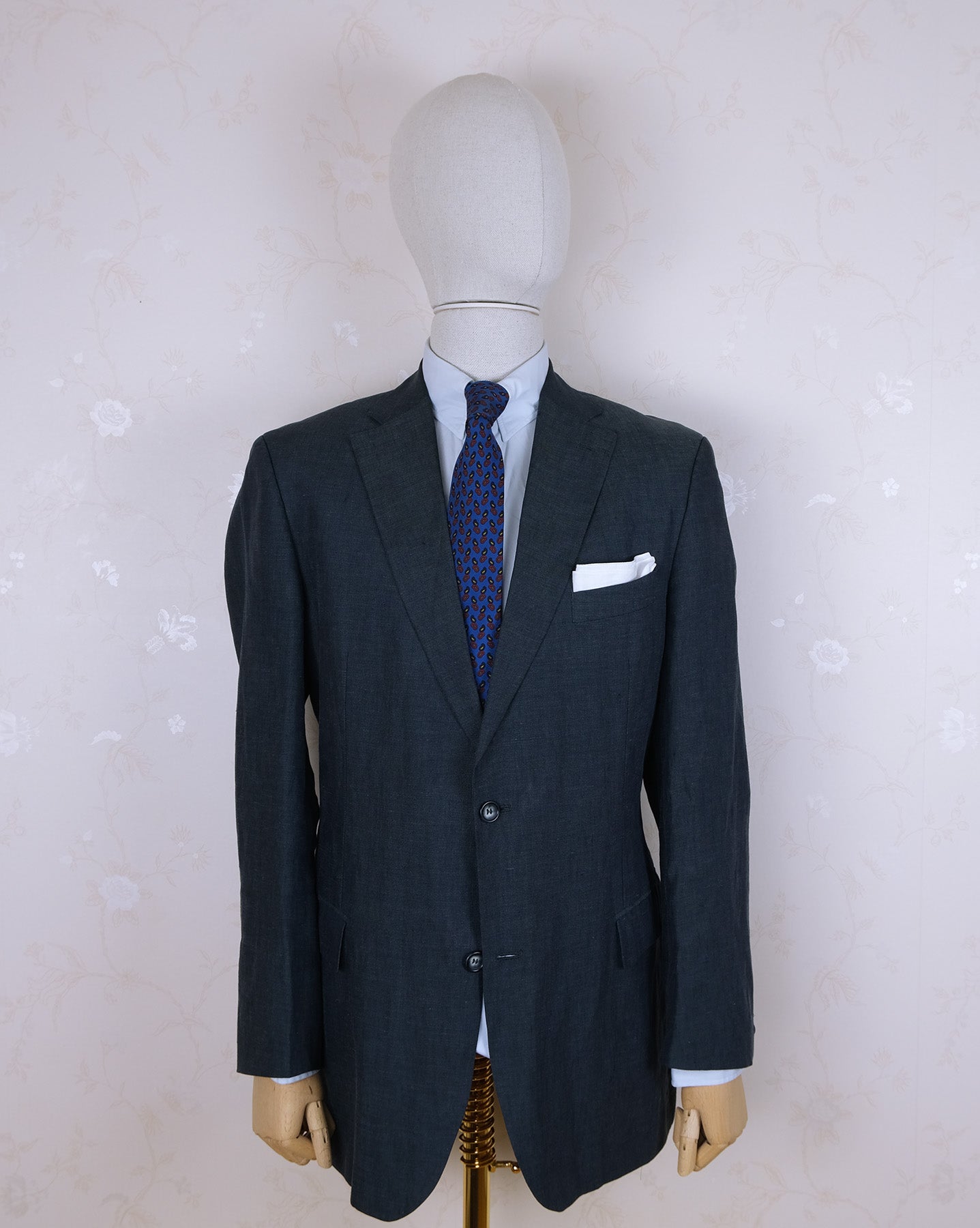 Suitsupply, brown wool-silk-linen jacket, size 48EU, slim
