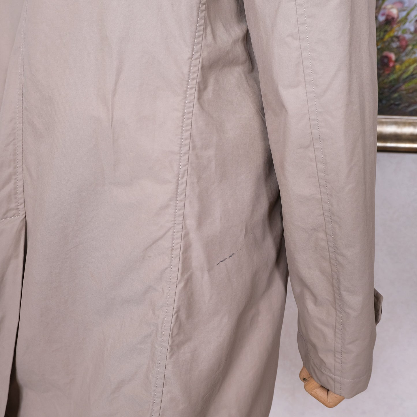 Pal Zileri, beige raincoat, size 42UK, machine washable