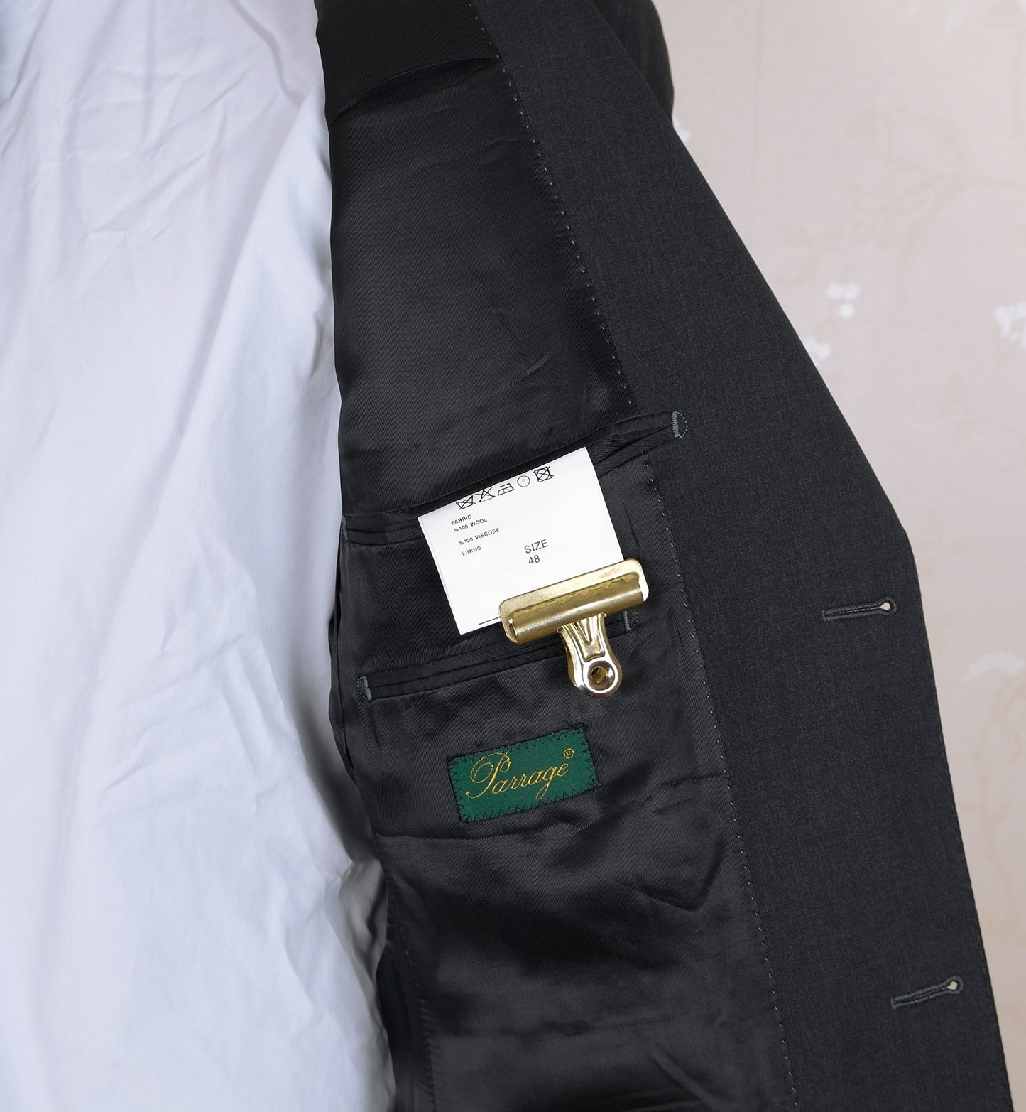 Paul and Shark, dark business suit, size 46UK, cotton