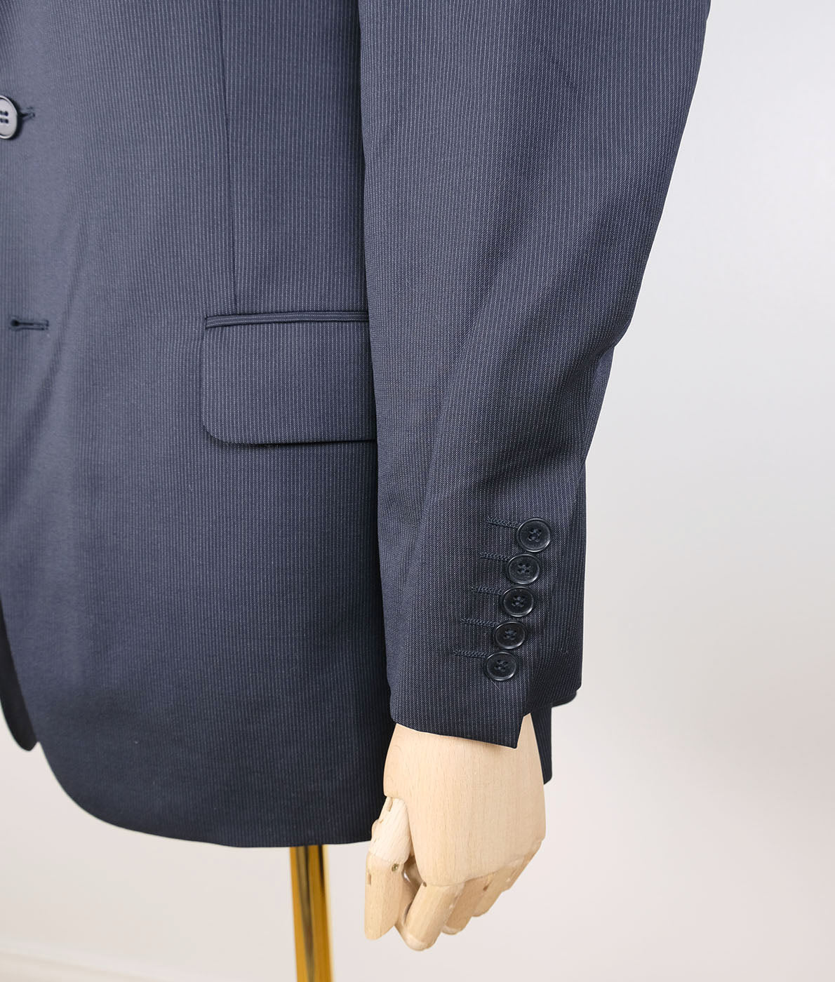 Paul Smith, navy pinstripe suit, size 50EU, slim, fancy lining