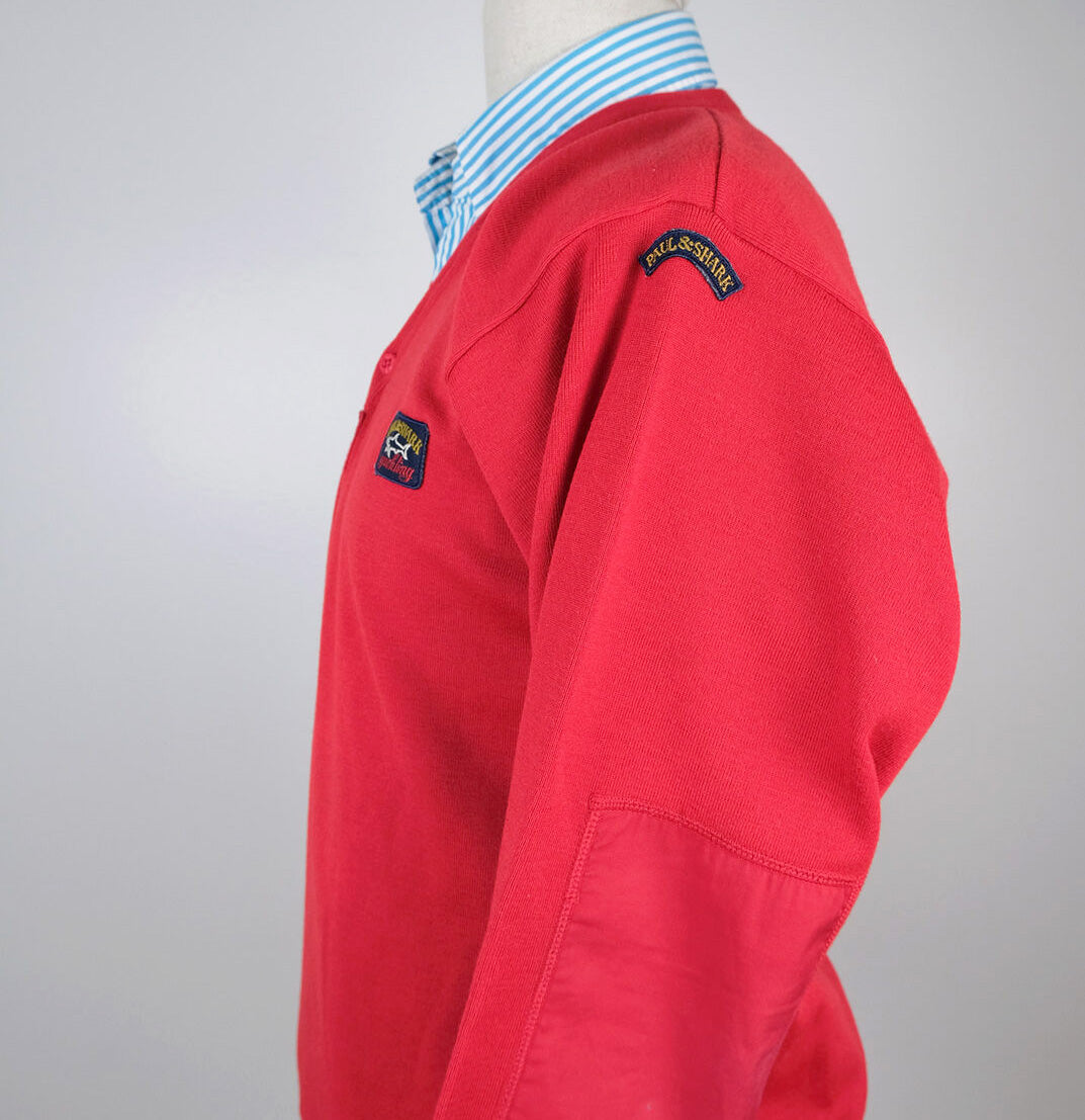 Paul&Shark, red wool jumper, made in Italy, size L