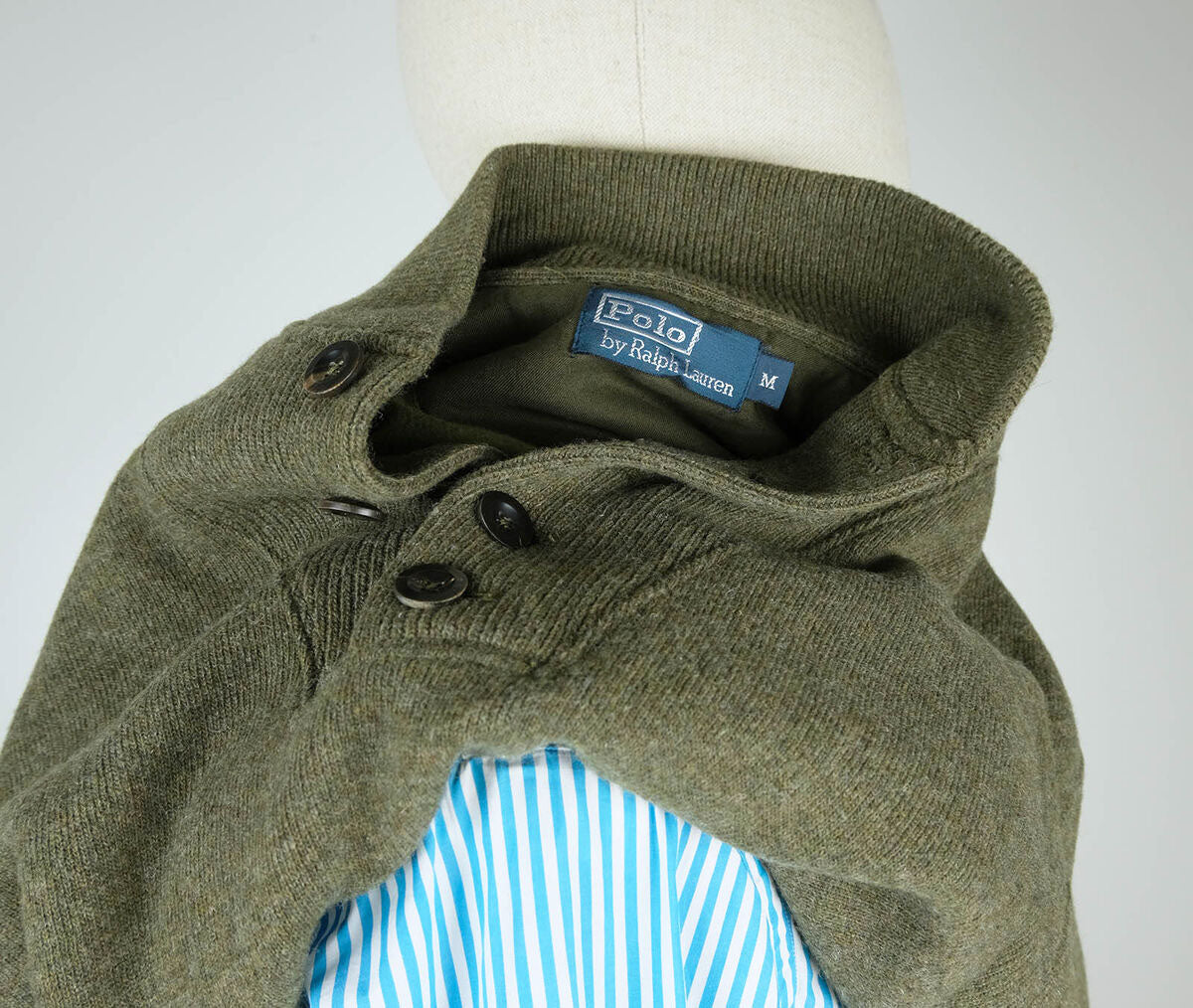 Polo Ralph Lauren, green army jumper, size L, RRP 229e
