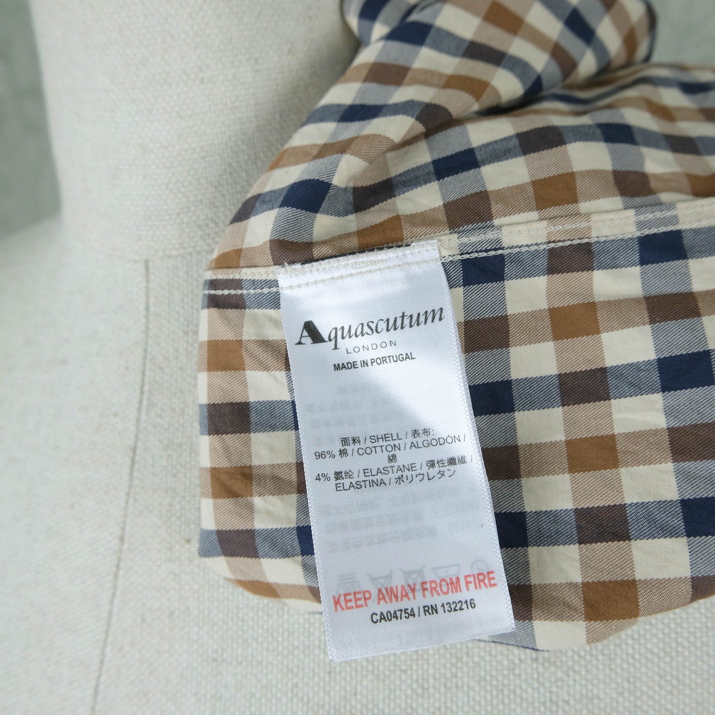 Aquascutum, kauluspaita, koko M, ruudukkokuvio