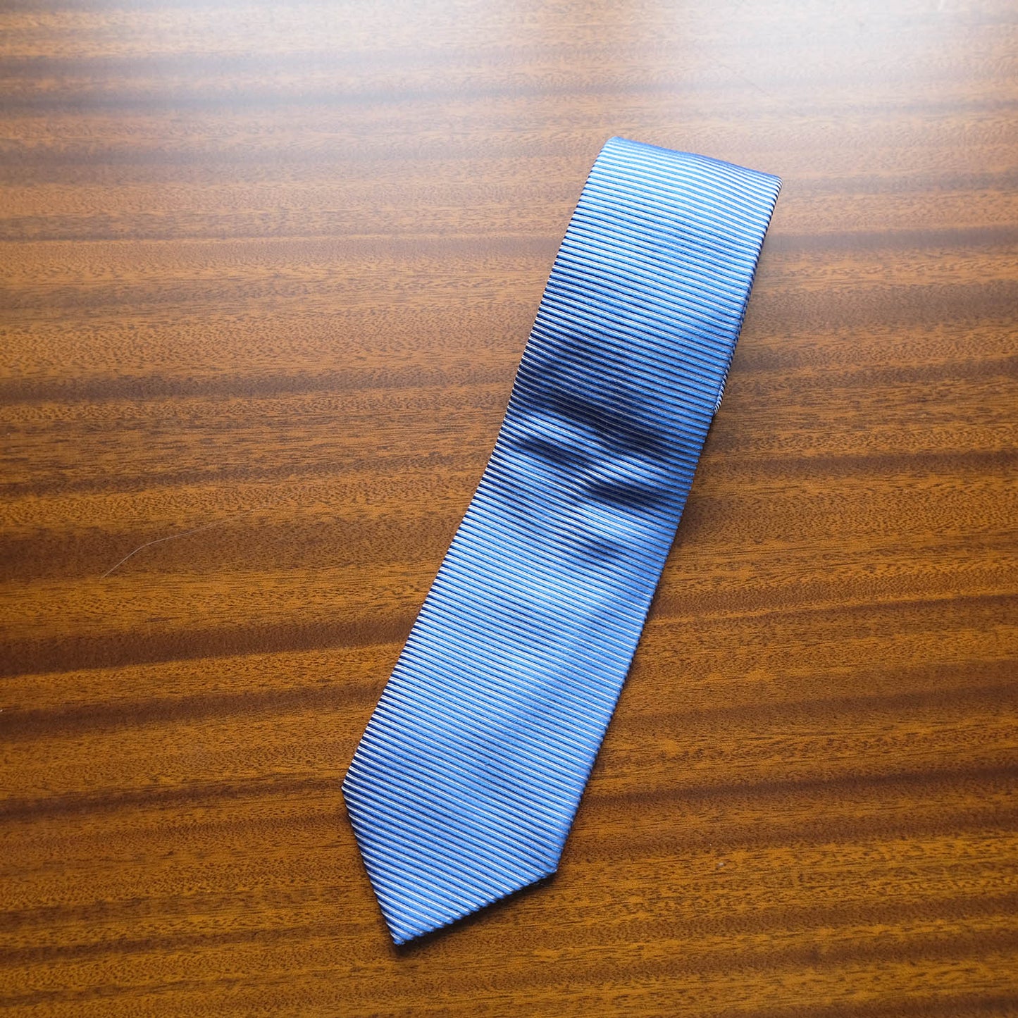 Hermès, blue-gray silk tie, made in France