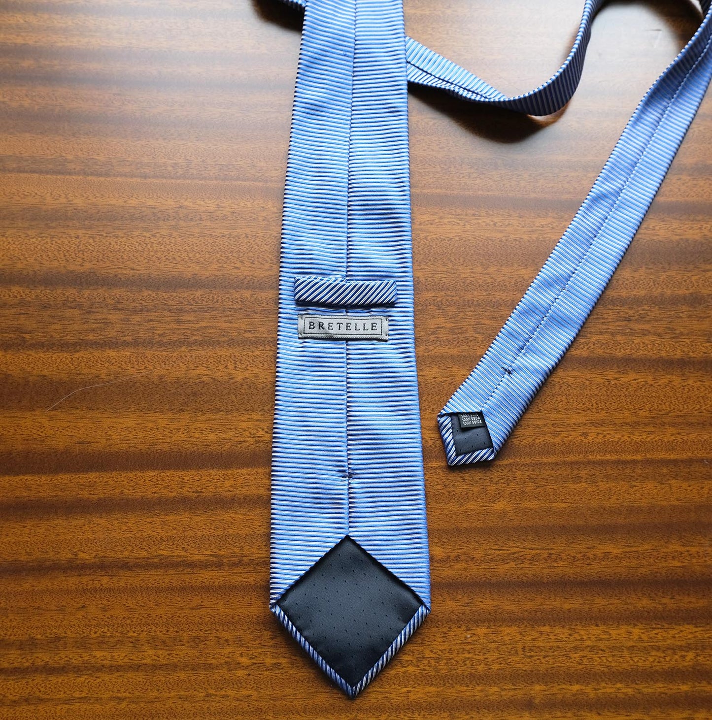 Hermès, blue-gray silk tie, made in France