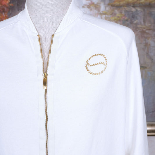 Busnel, off-white track jacket, size S, cotton