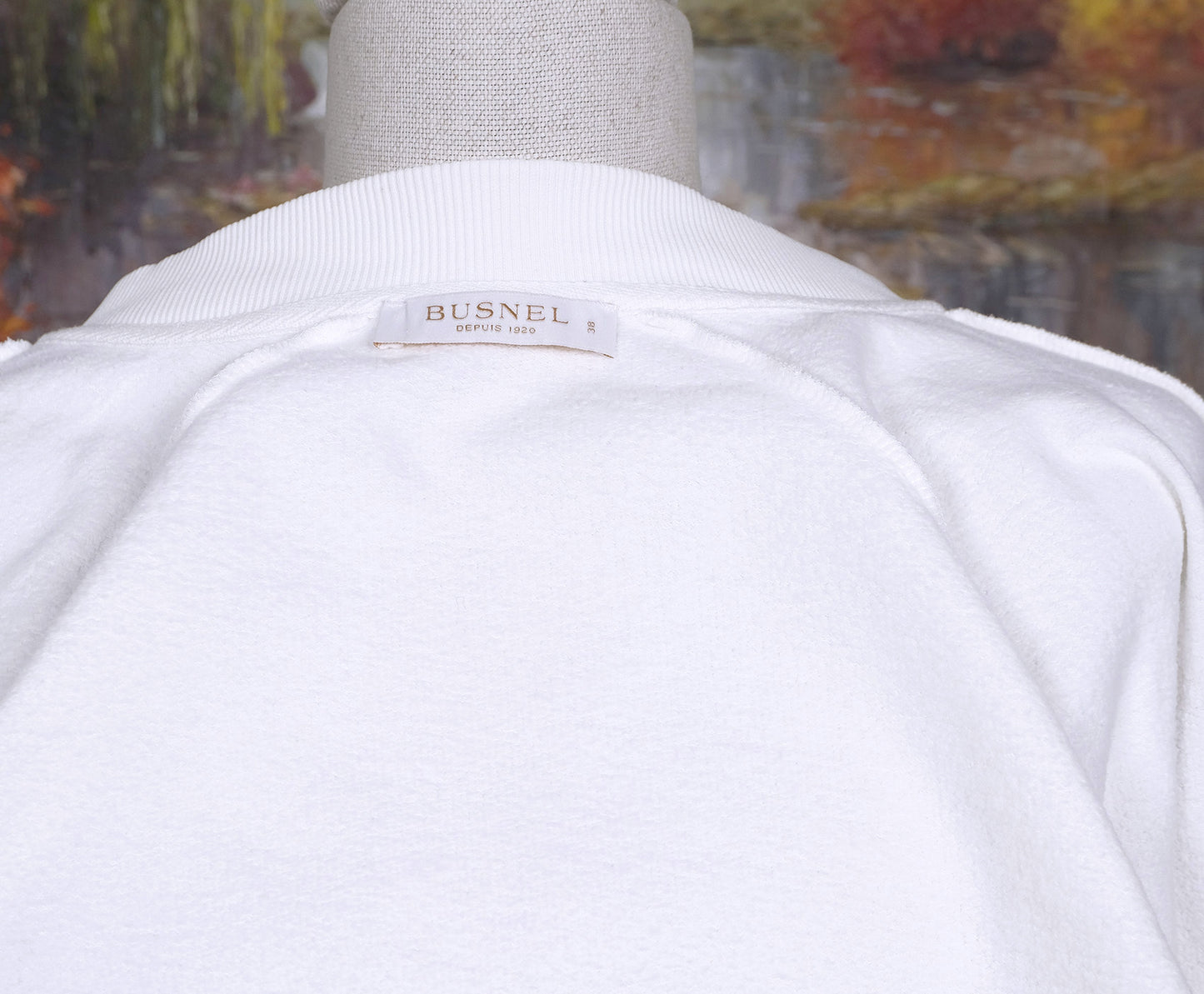 Busnel, off-white track jacket, size S, cotton