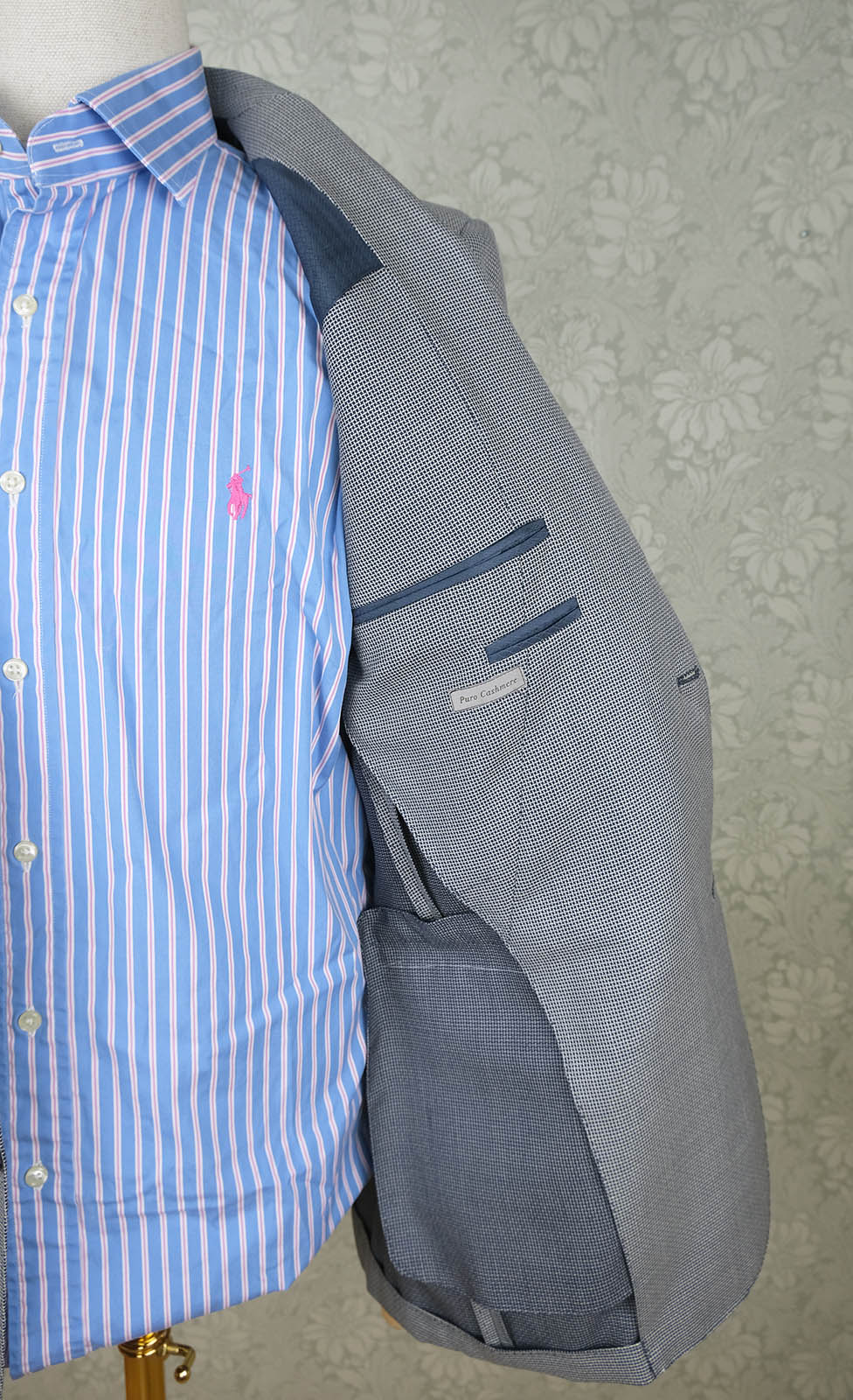 Canali, blue cashmere jacket, size 50, slim