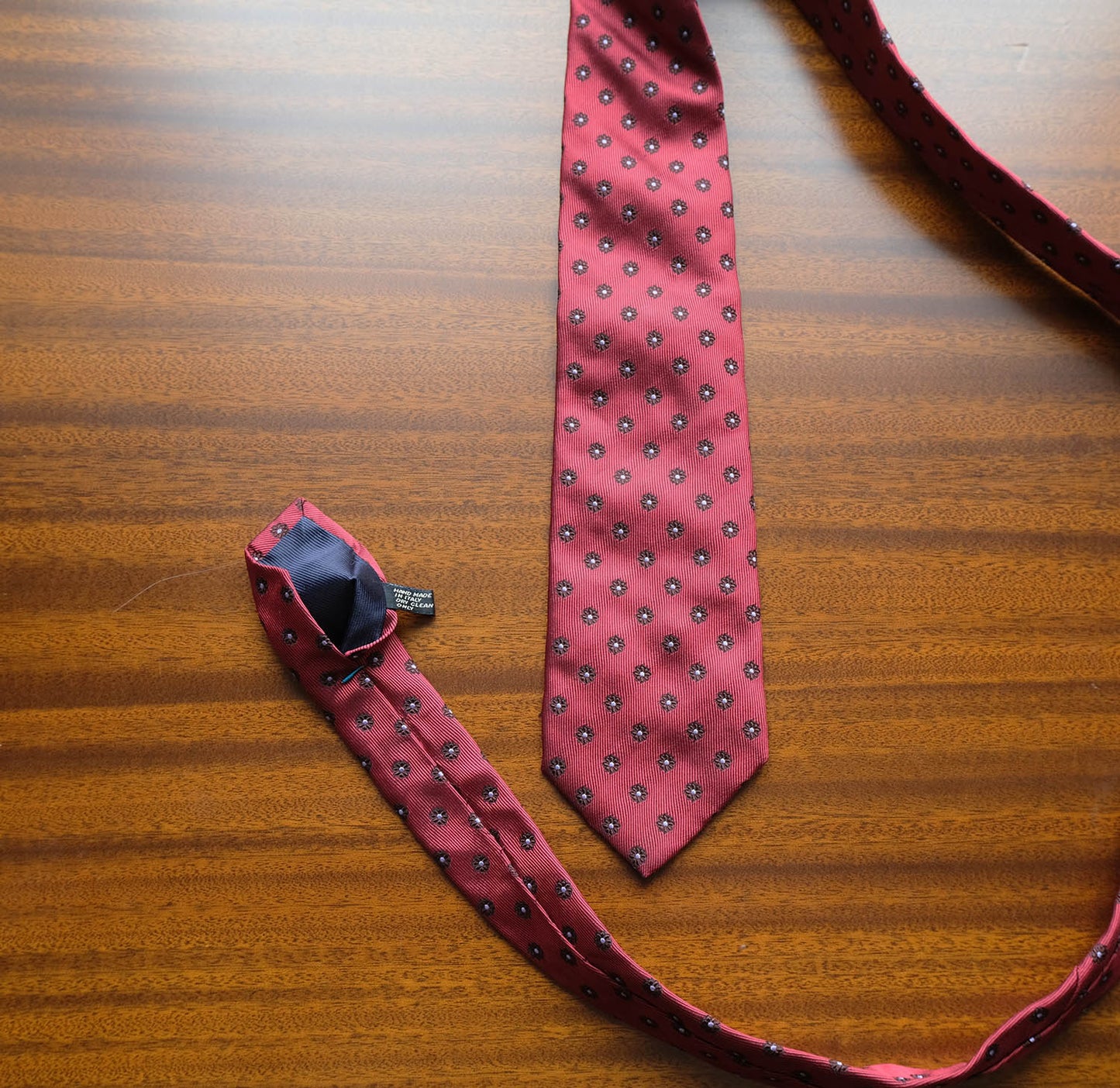Hermès, blue-gray silk tie, made in France