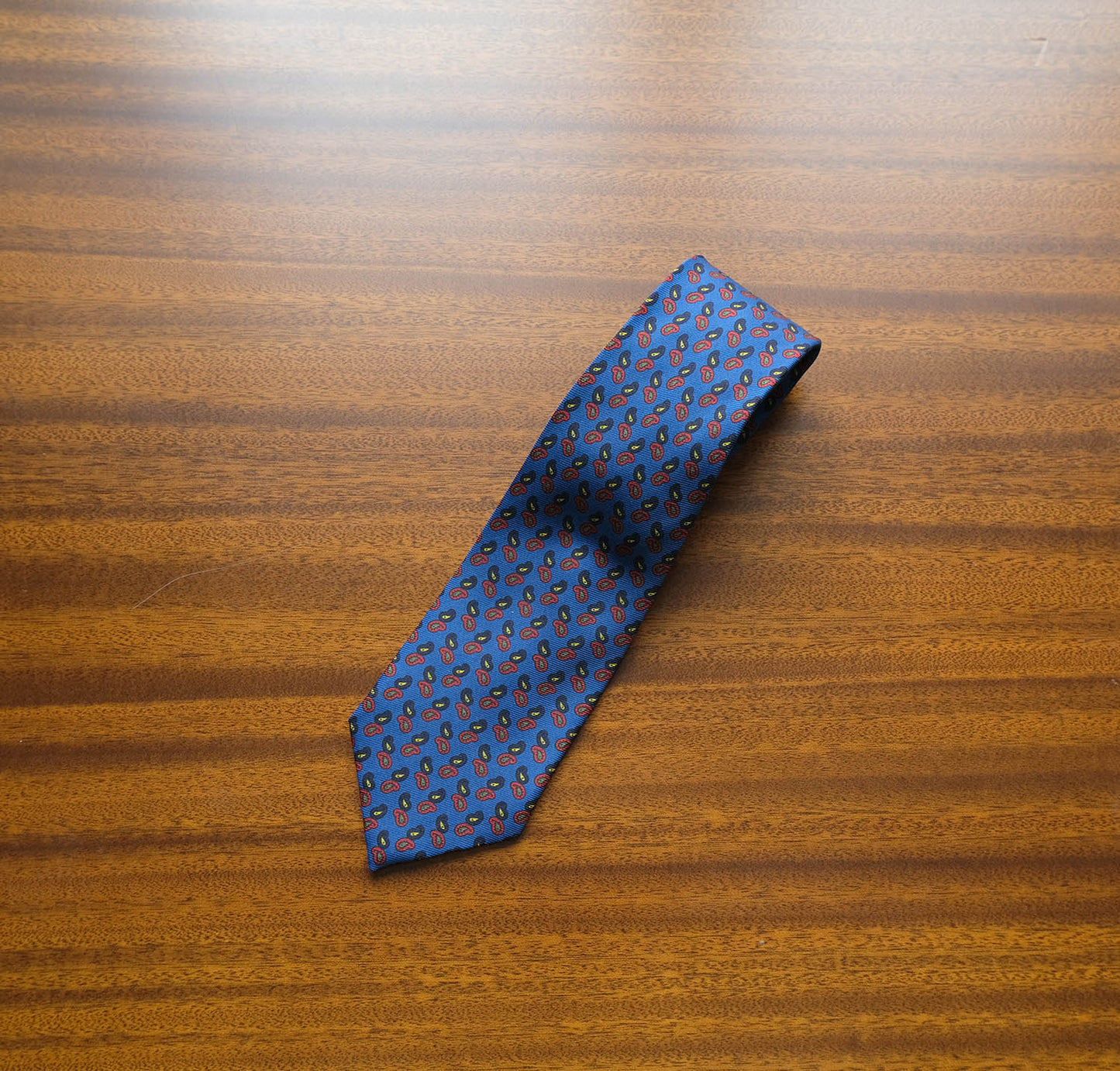 Hermès, blue-gray silk tie, made in France
