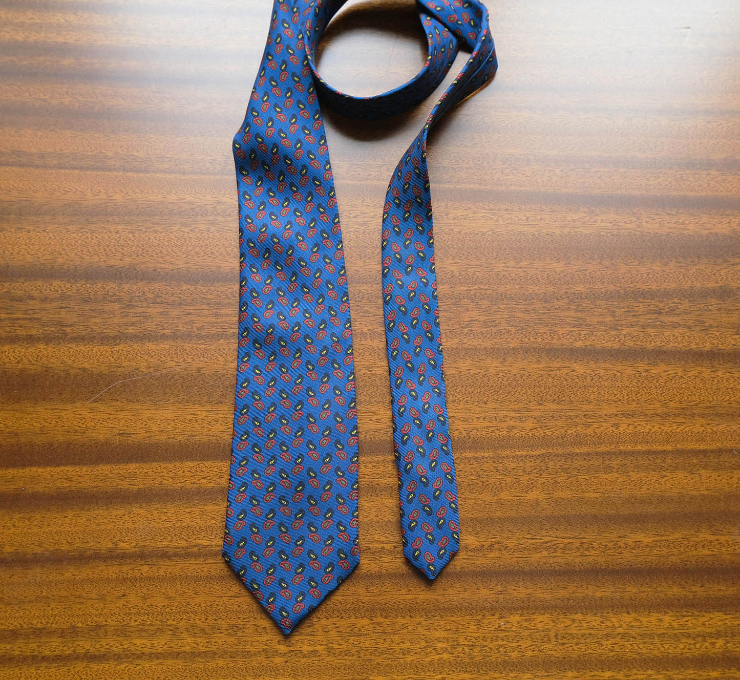 Hermès, blue-gray silk tie, made in France