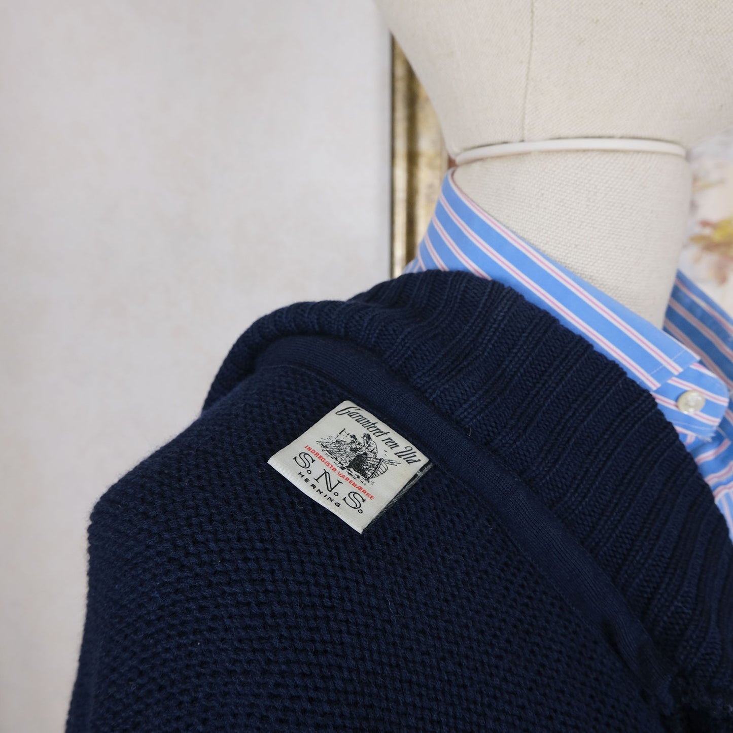 S.N.S. Herning, blue cardigan, size S, slim