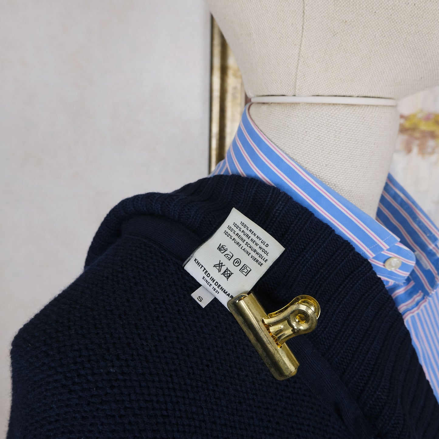 S.N.S. Herning, blue cardigan, size S, slim