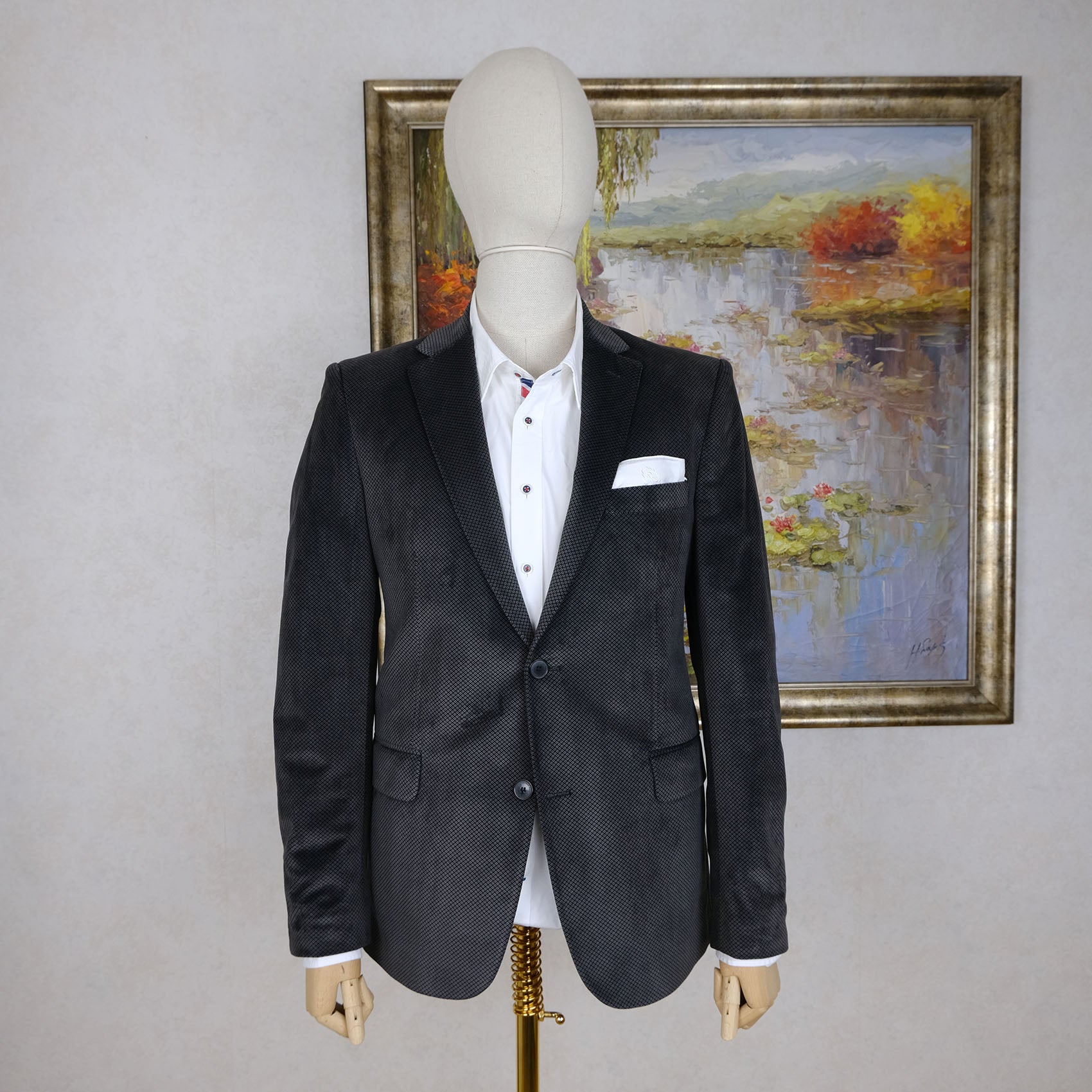 Stefano Ricci, grey velvet jacket, size 38UK, slim, RRP 4400 e