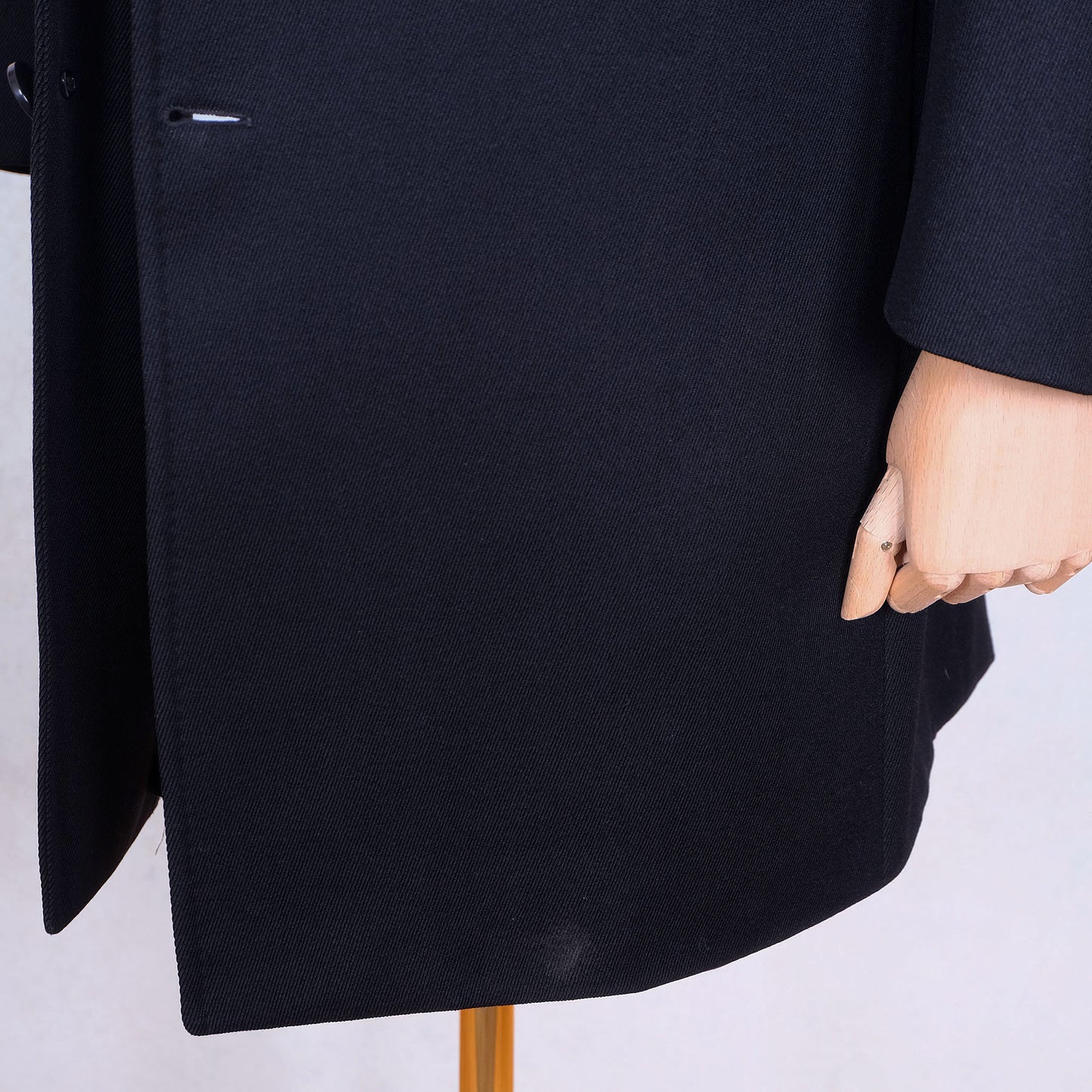 Tailor Mikael Sinisalo, blue bespoke wool coat, size 50EU