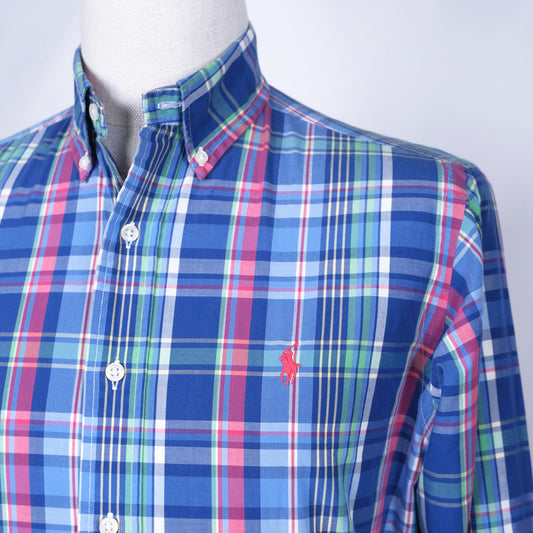 Polo Ralph Lauren, button-down shirt, size S, madras pattern