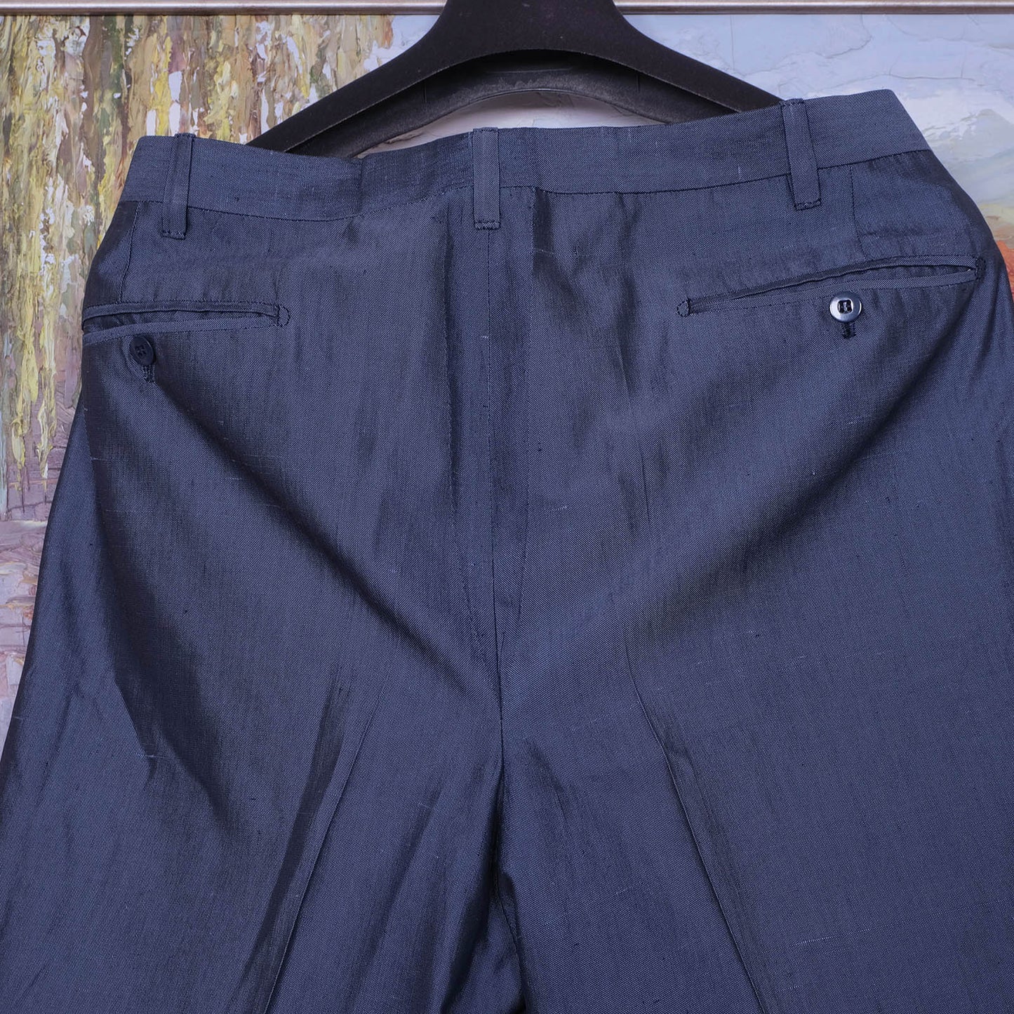 Sartoria Fratelli Concolato, blue bespoke suit, size 50EU, silk cloth