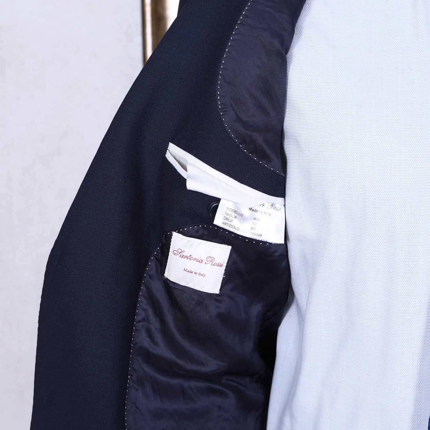 Sartoria Rossi, sininen irtotakki, koko 48, hopsack-kangas