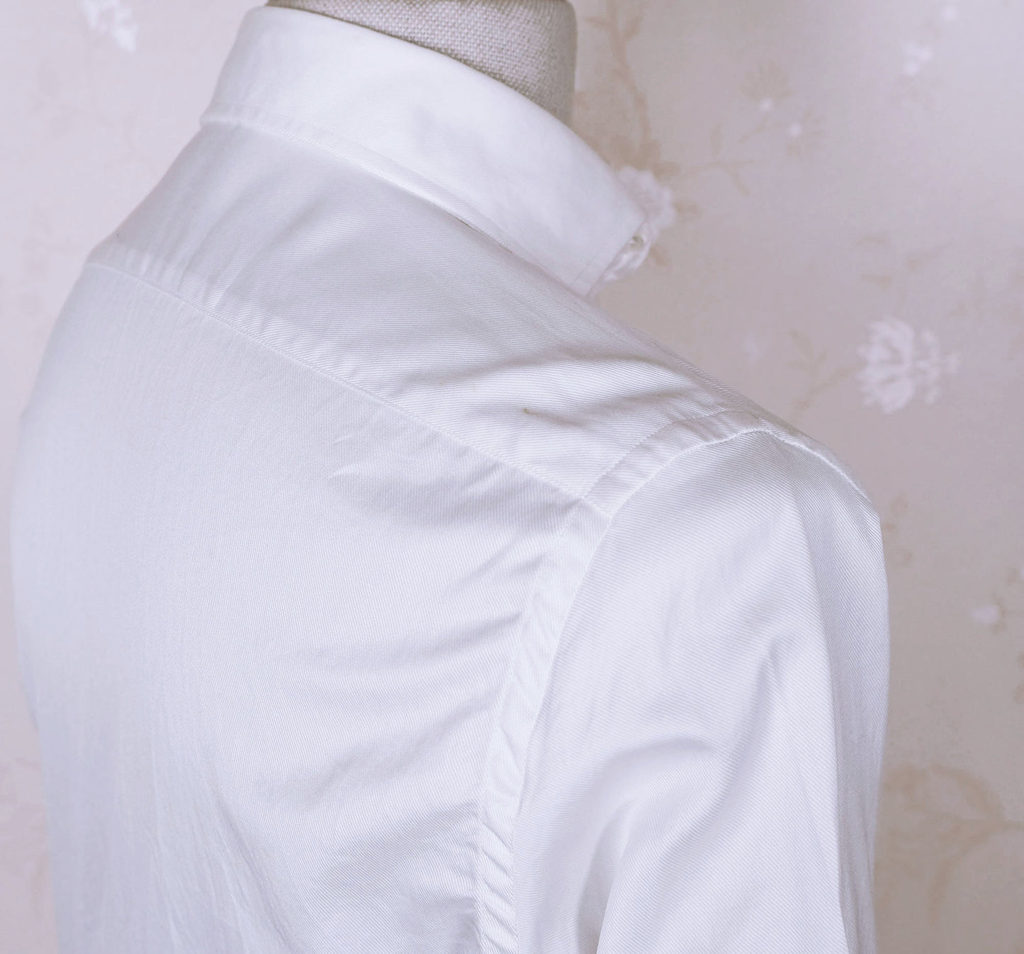 Sartoria Rossi, white collar shirt, collar size 36, French cuffs, XS