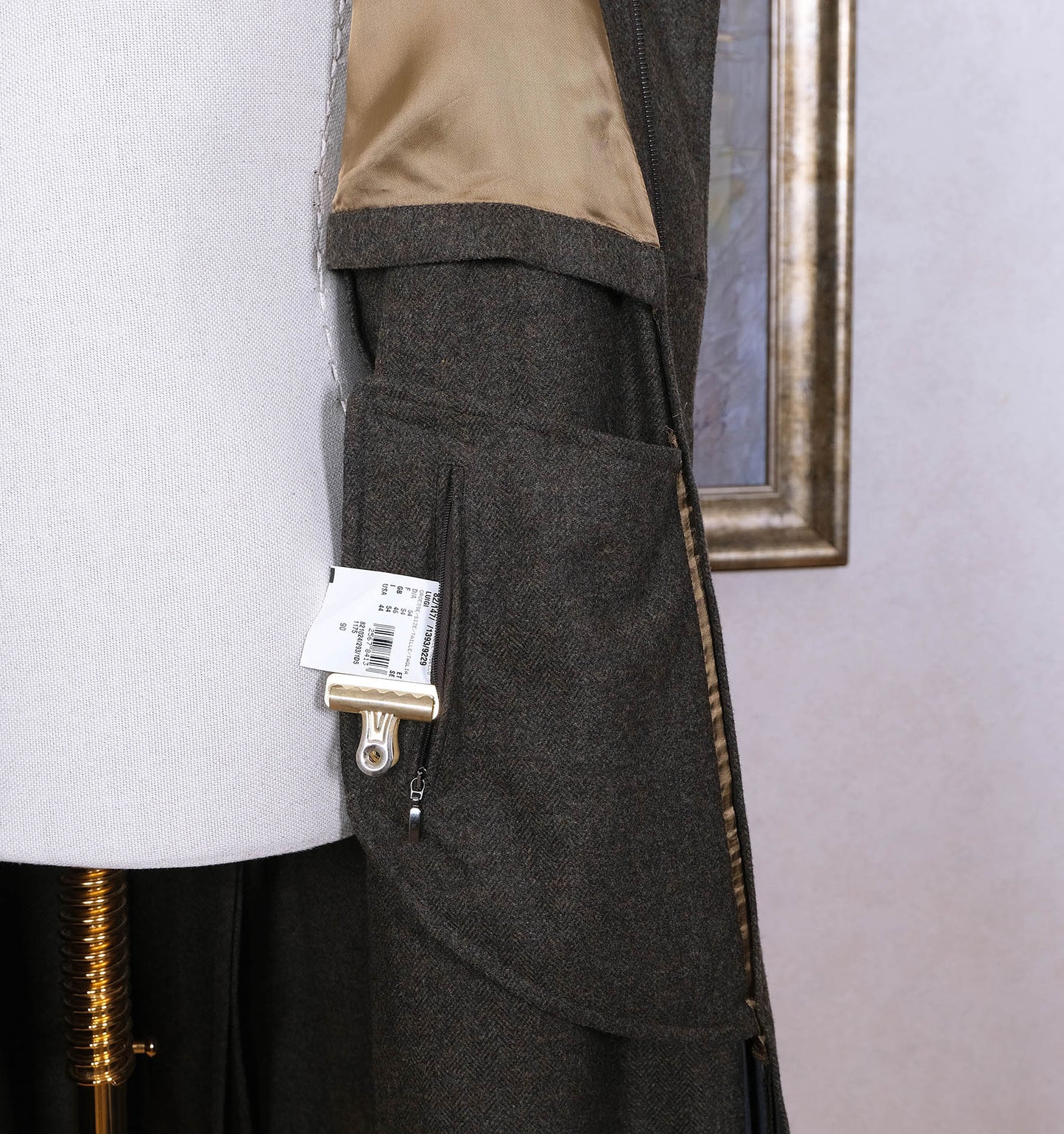 Schneiders, green wool coat, size XL, the softest structure