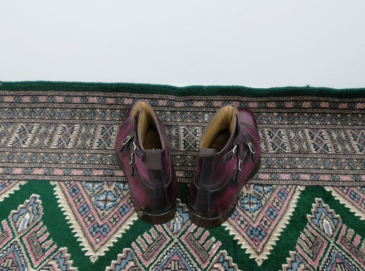 Septième Largeur, purple patina monk boots, size 8.5UK