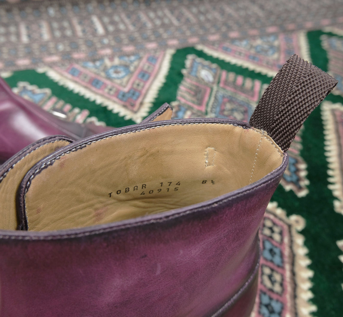 Septième Largeur, purple patina monk boots, size 8.5UK