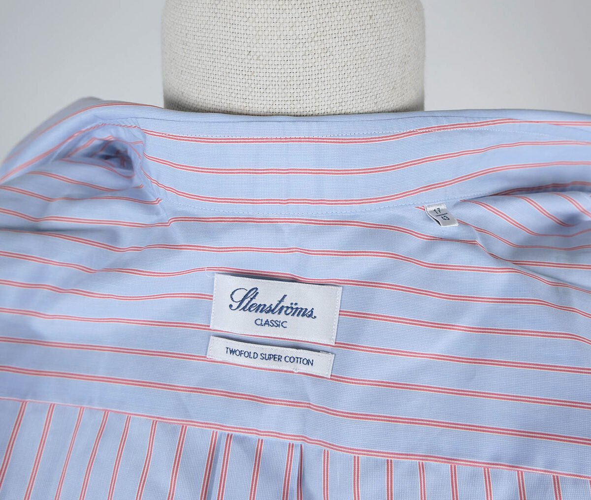 Stenströms, blue stripe collar shirt, size 43