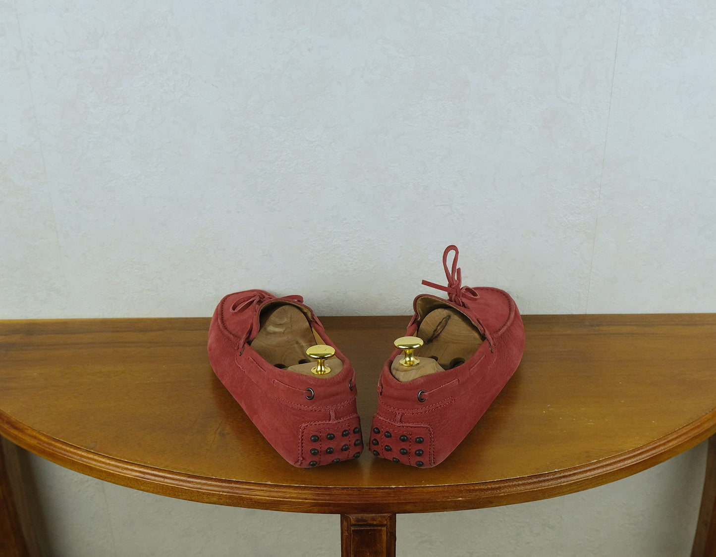 Tod's, punaiset ajokengät, koko 42, mokkanahkaa, Gommino