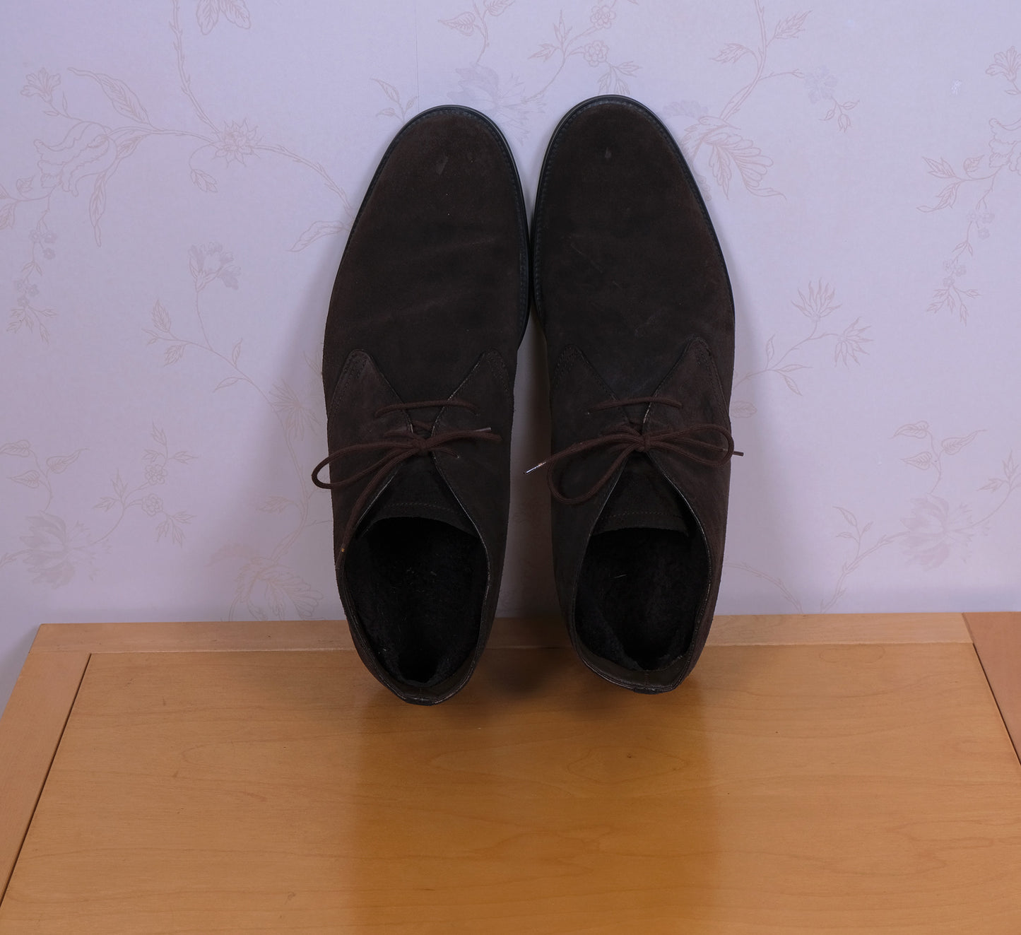 Bally, ruskeat talvikengät, koko 45 chukka-malli, turkisvuori