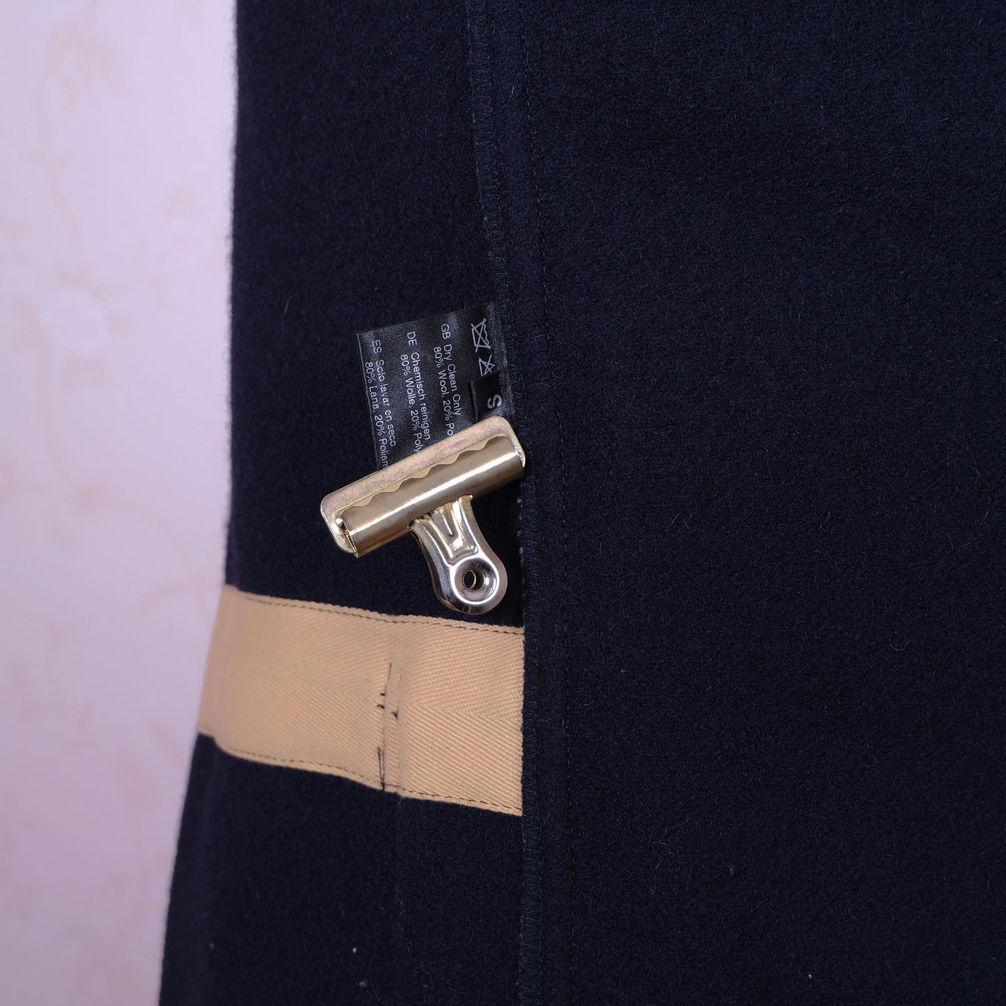 Gloverall, sininen duffelitakki, koko S, tehty Englannissa