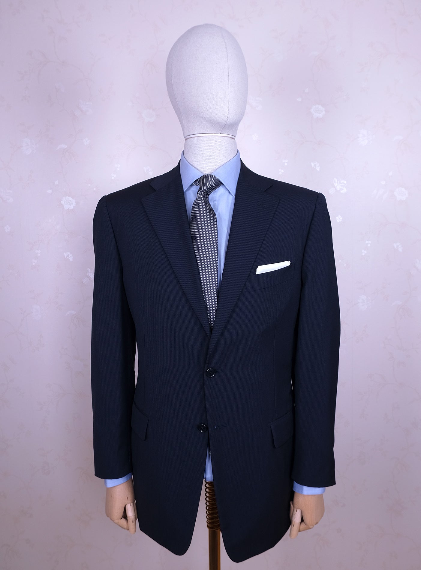 Pal Zileri, navy blue suit, size 52EU, Reda-wool – Pukimo Raivio