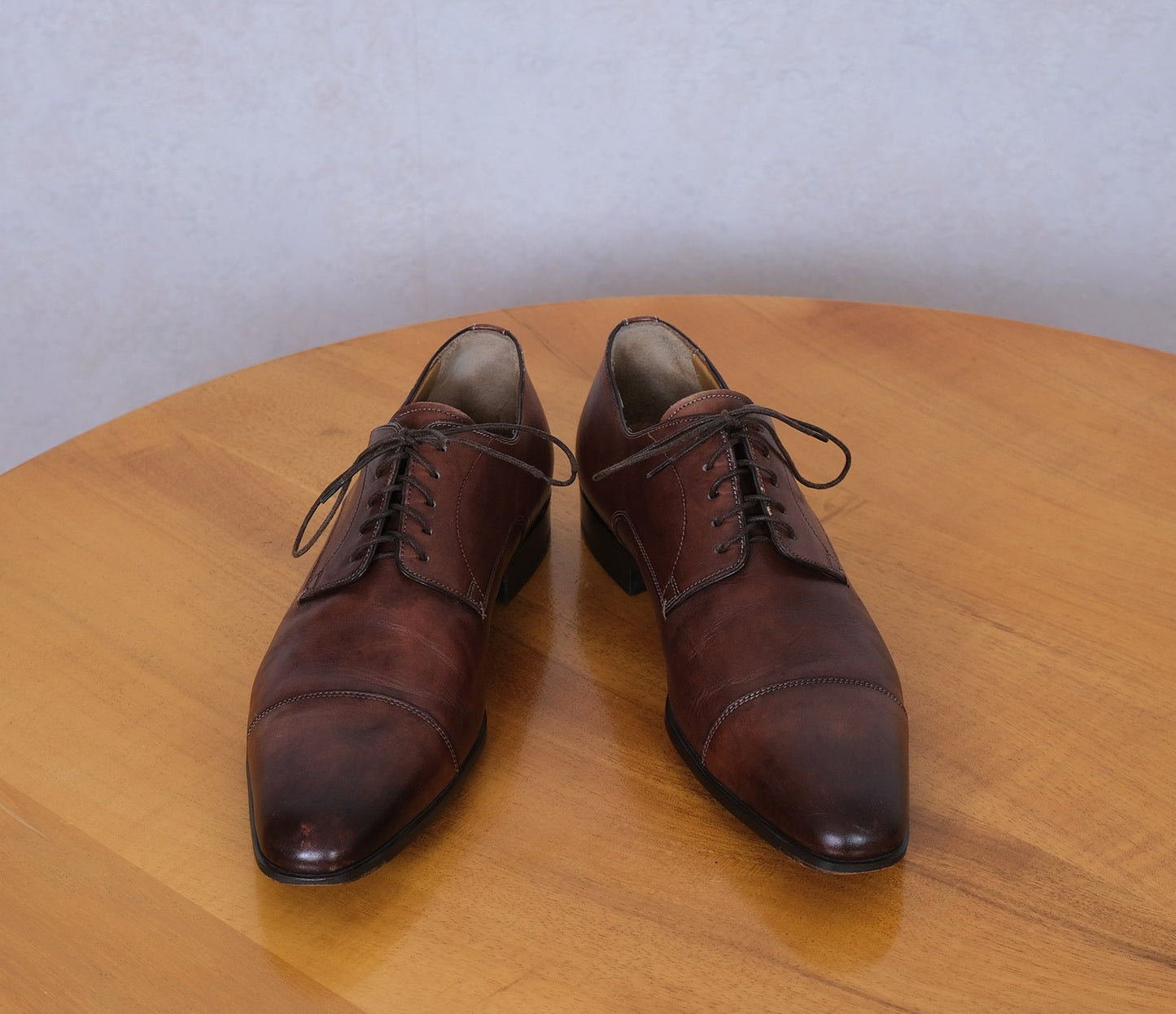 Santoni, ruskeat nauhakengät, koko 42, kumipohja
