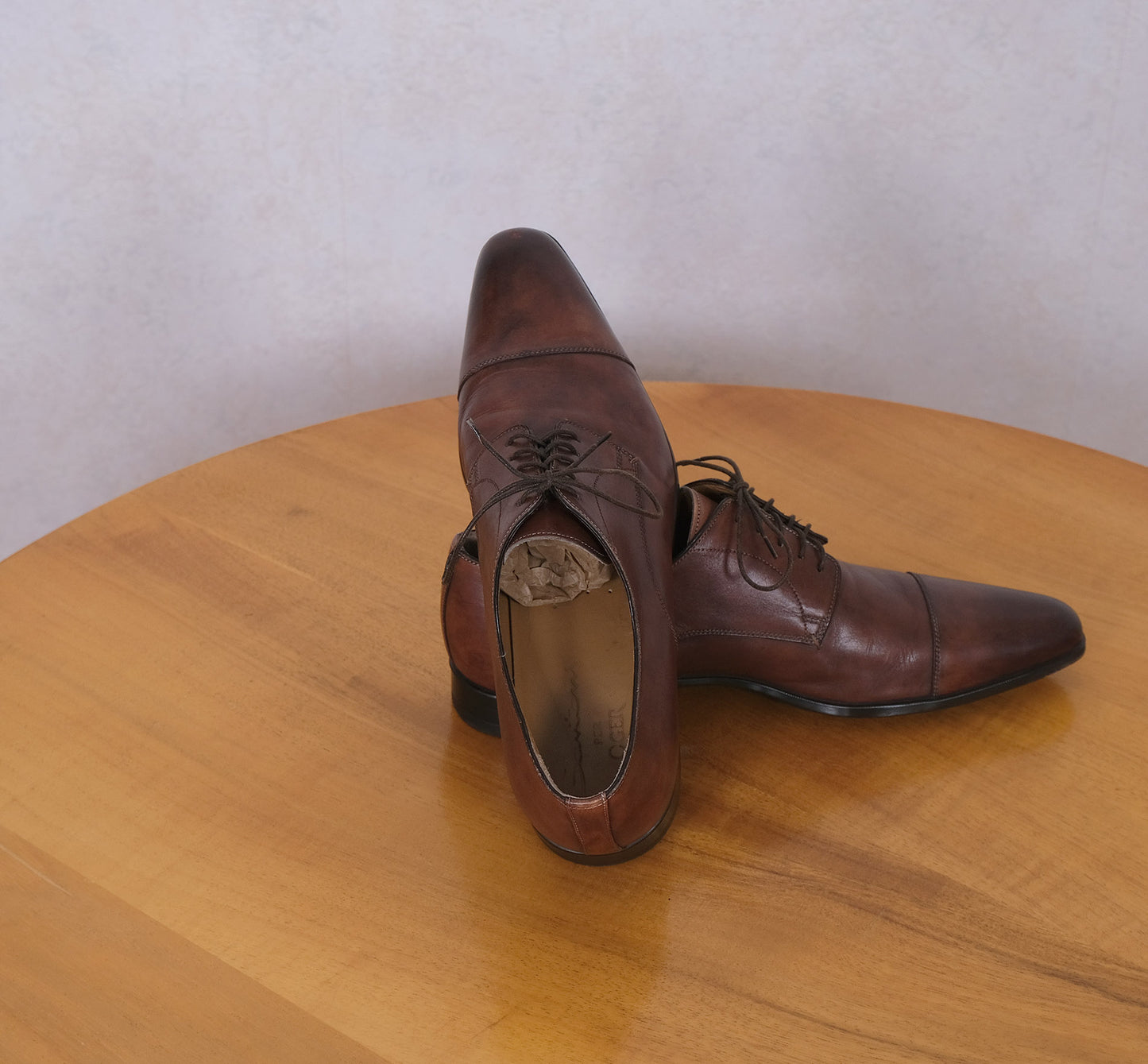 Santoni, ruskeat nauhakengät, koko 42, kumipohja