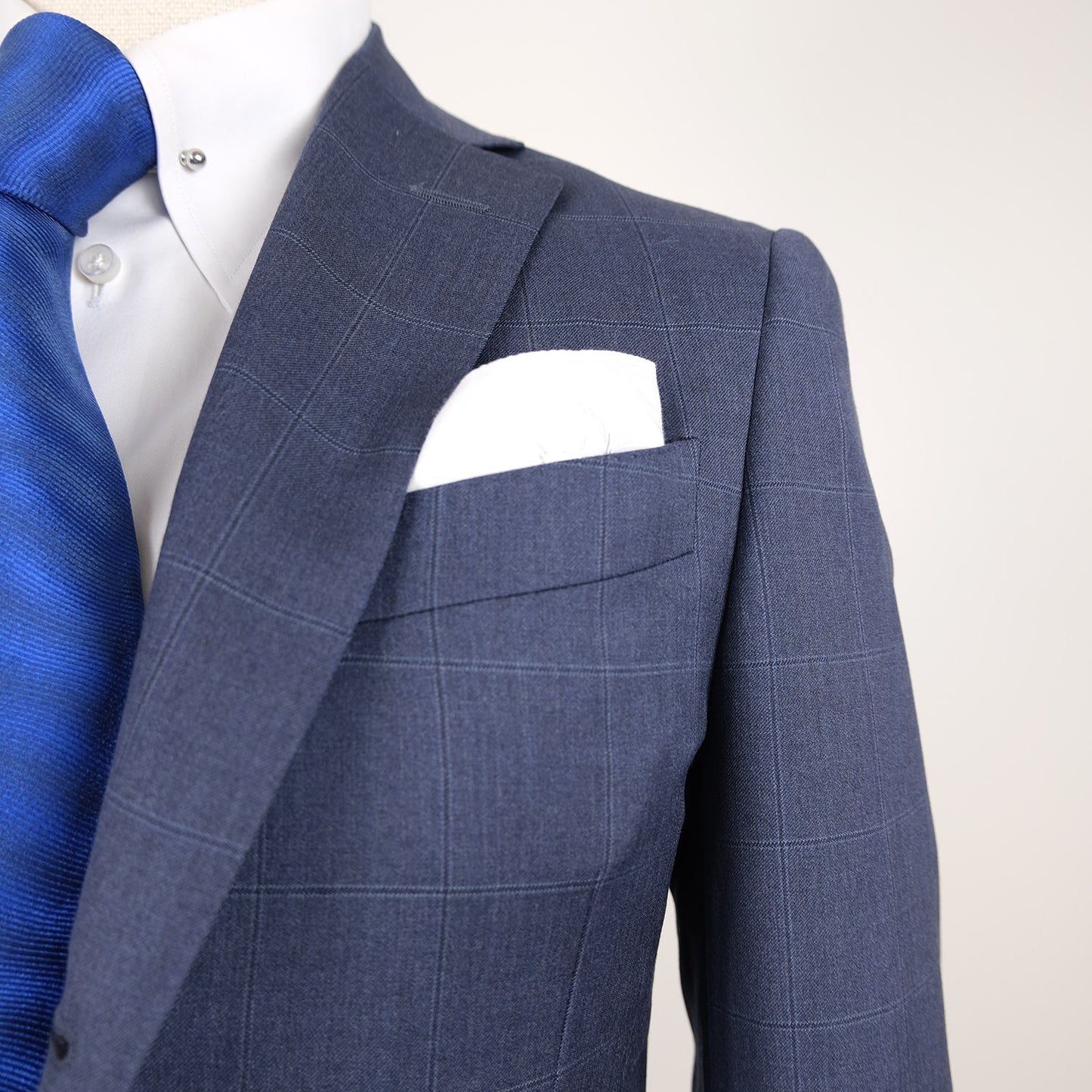 Scuderi, blue check suit, size 36UK, made to measure, RRP 1450 e