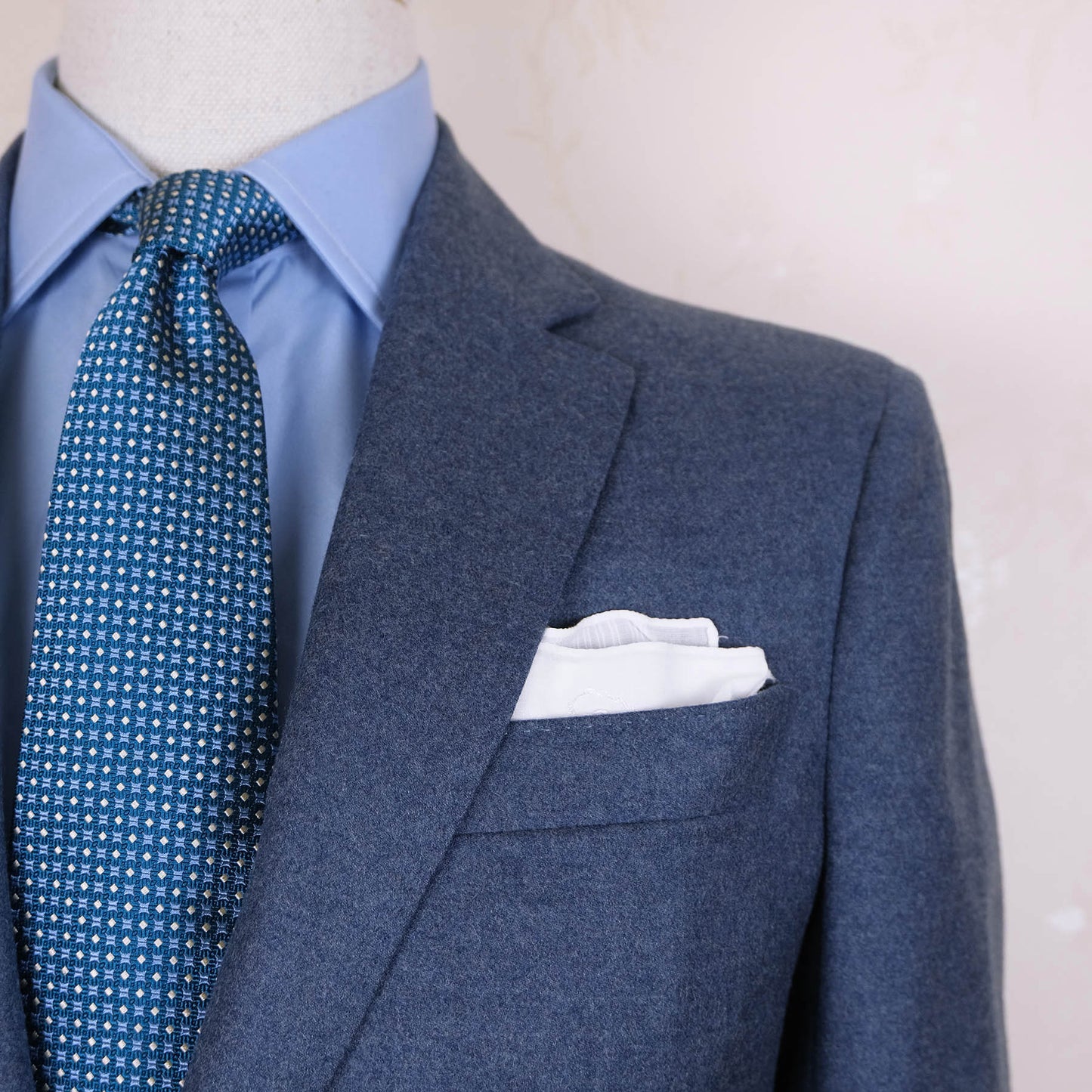 Bespoke tailor Eklund, blue suit, size 38UK, Finnish craftsmanship