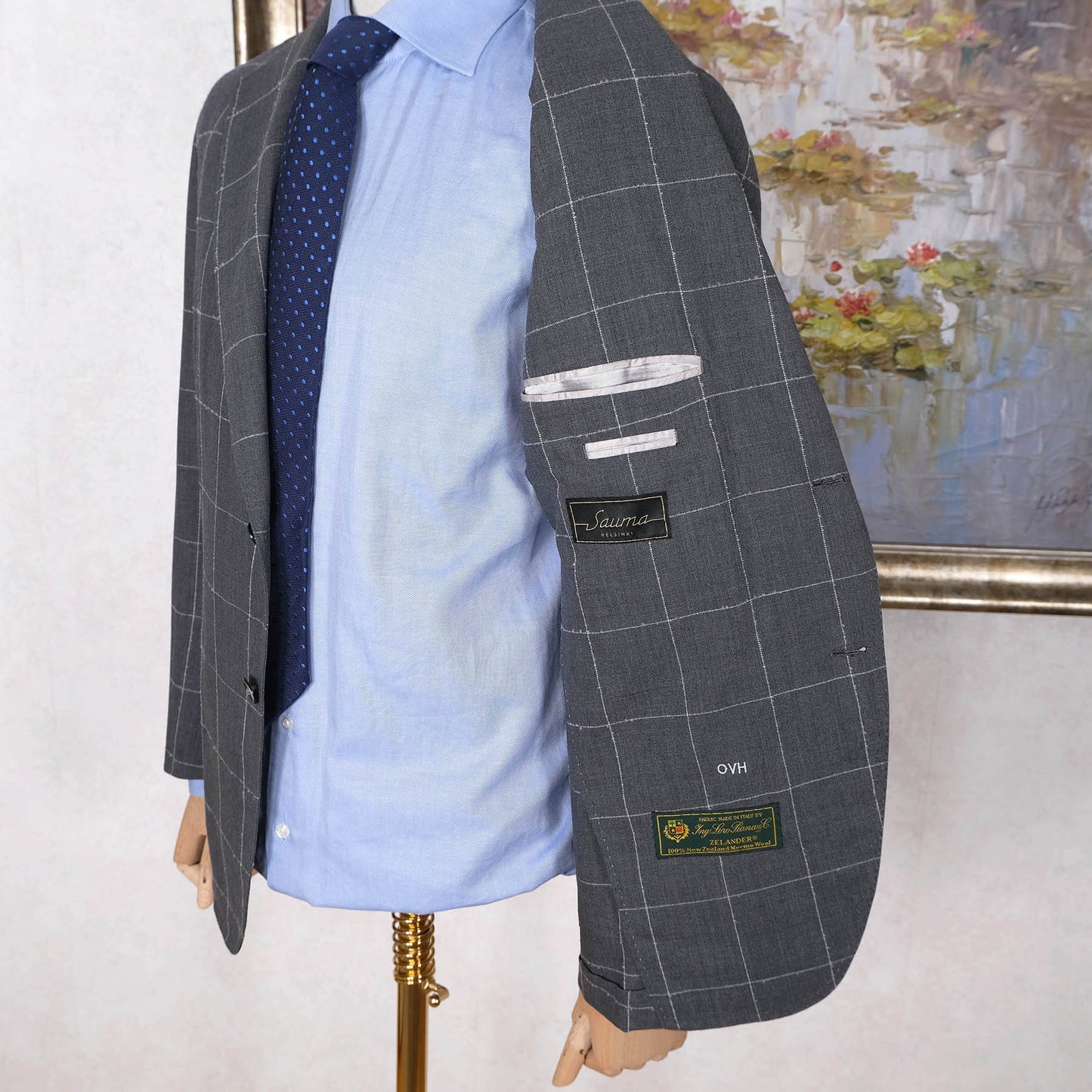 Vaatturiliike Sauma, gorgeous grey jacket, size 52EU, hand finished