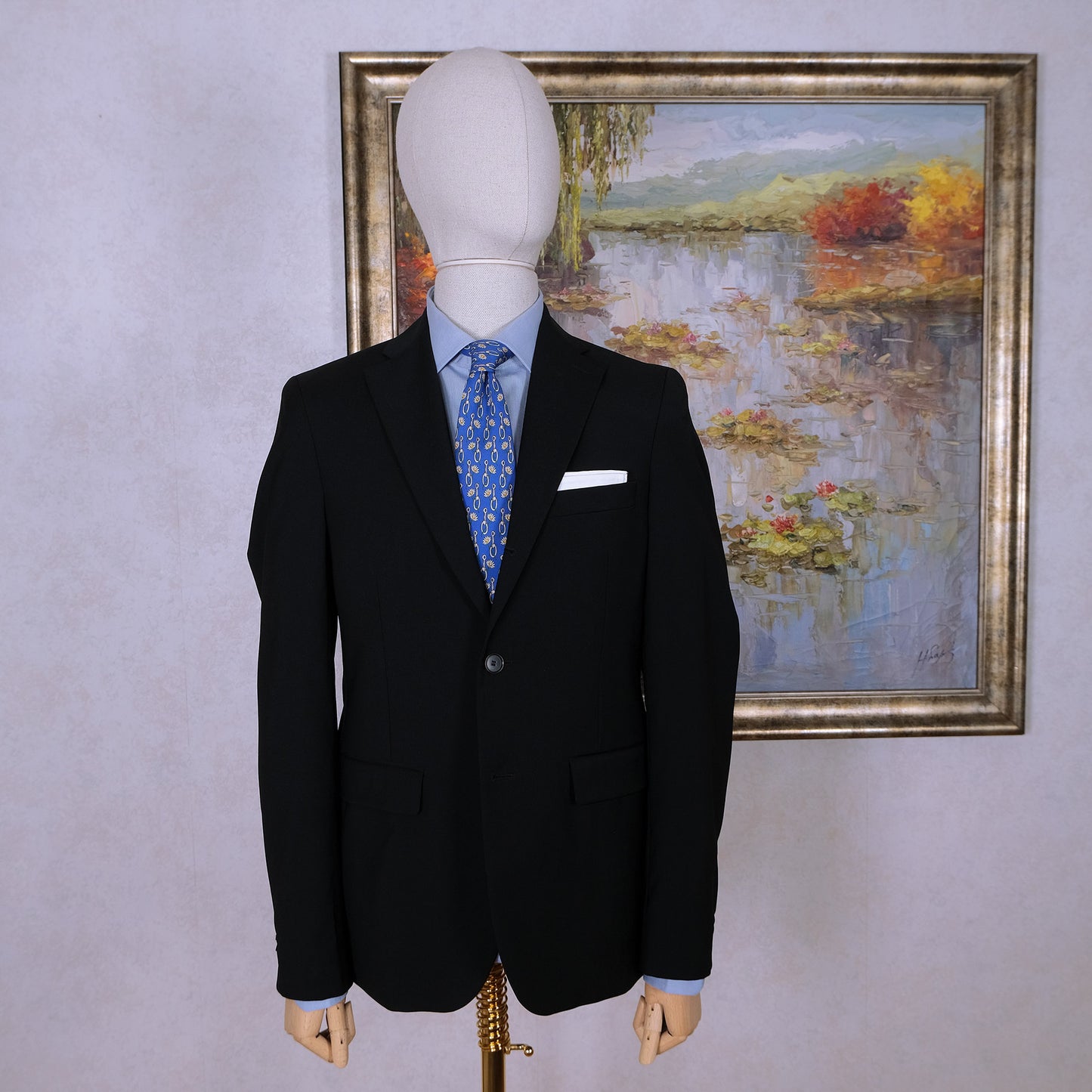 Acne Studios, black slim suit, size 48