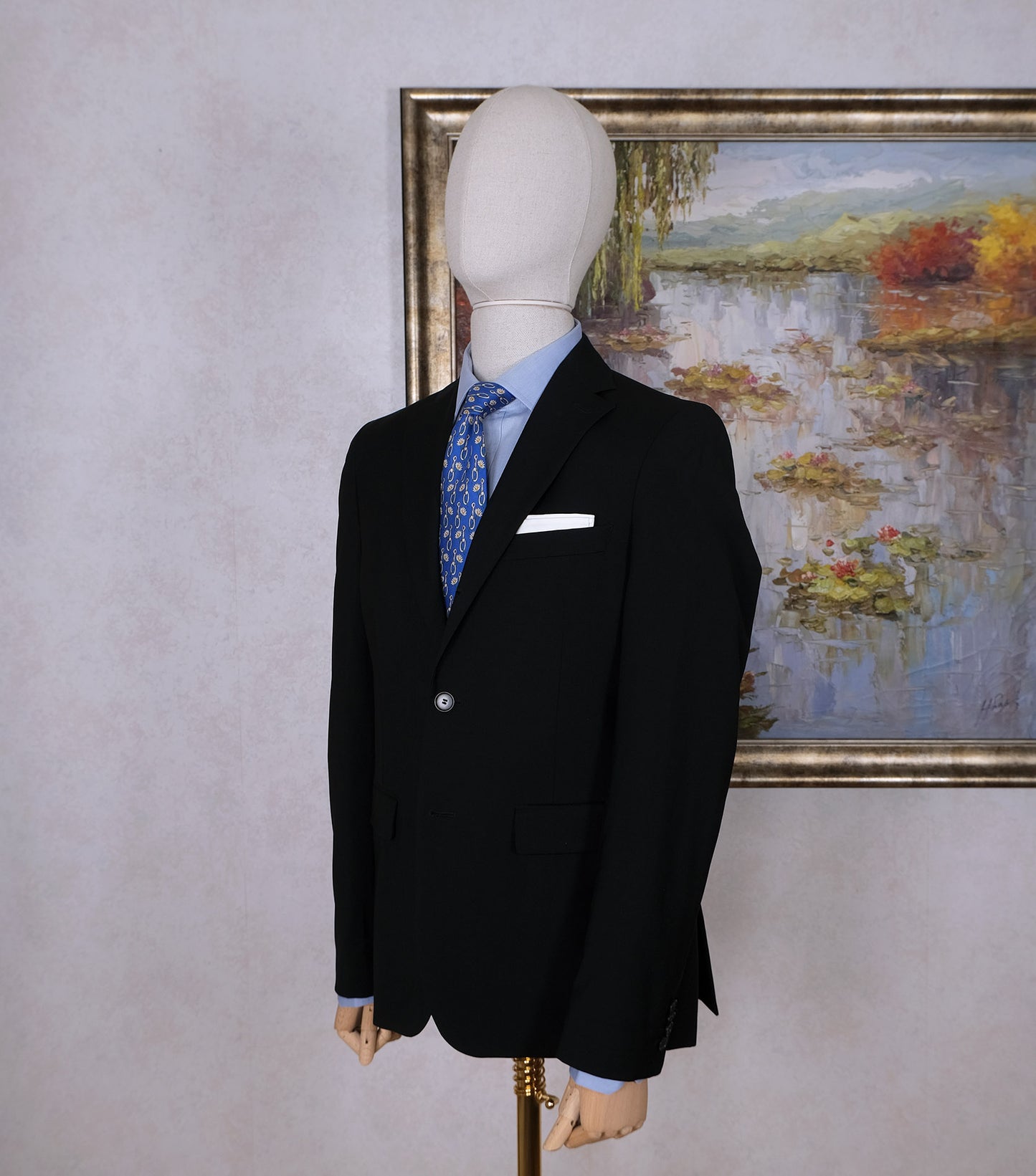 Acne Studios, black slim suit, size 48