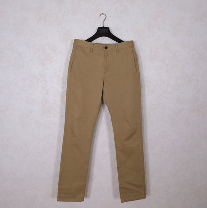 Acne Studios, vaaleat puuvillahousut, koko 50, hoikka, khaki