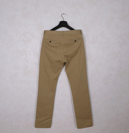 Acne Studios, vaaleat puuvillahousut, koko 50, hoikka, khaki