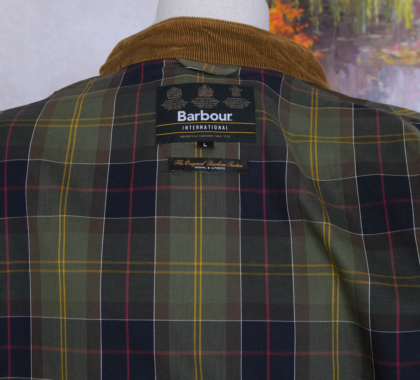Barbour, used wax cotton jacket, size XL, black, International