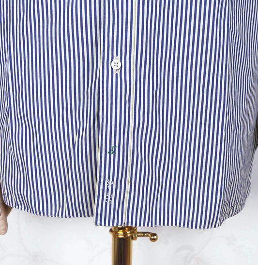 Bijan, blue stripe collar shirt, size 41, RRP 1598 e