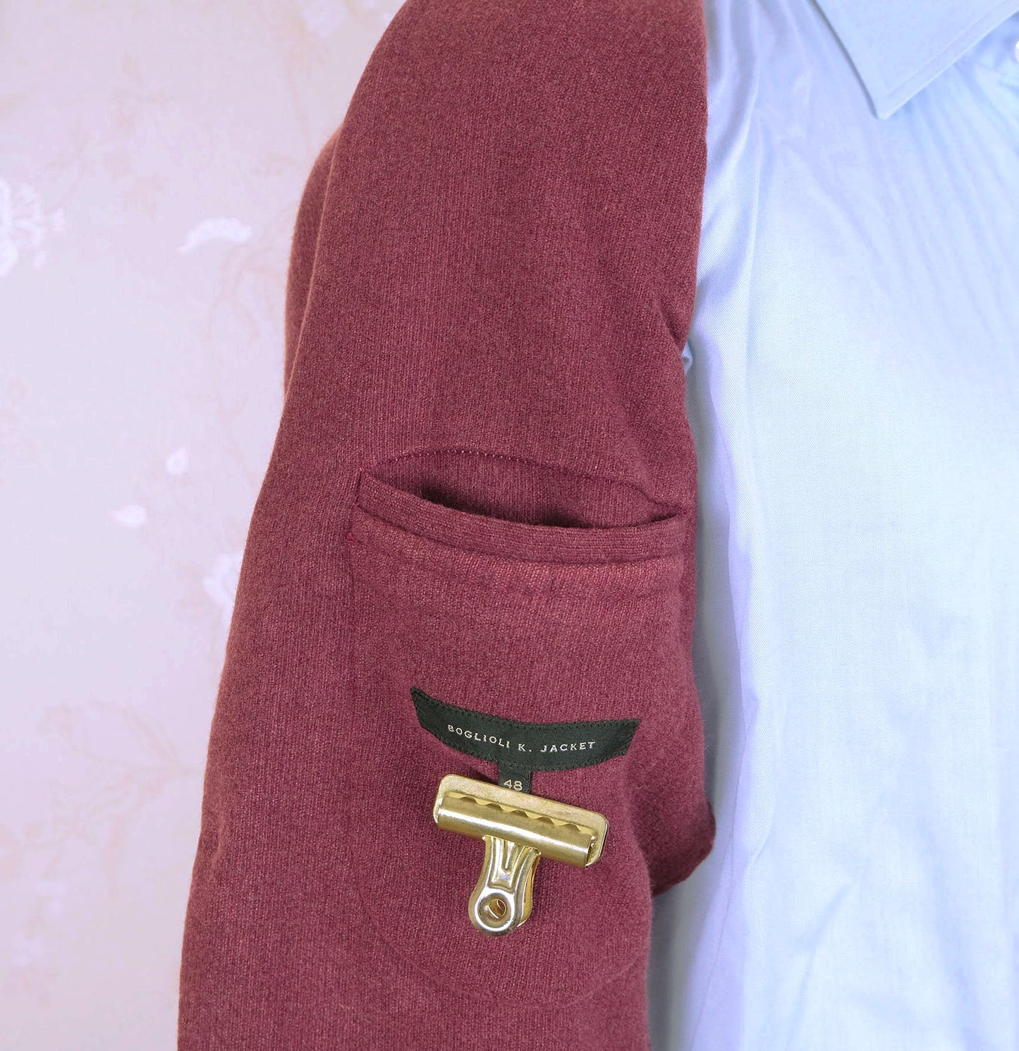 Boglioli, punertava irtotakki, koko 48, K-jacket, kashmirvillaa