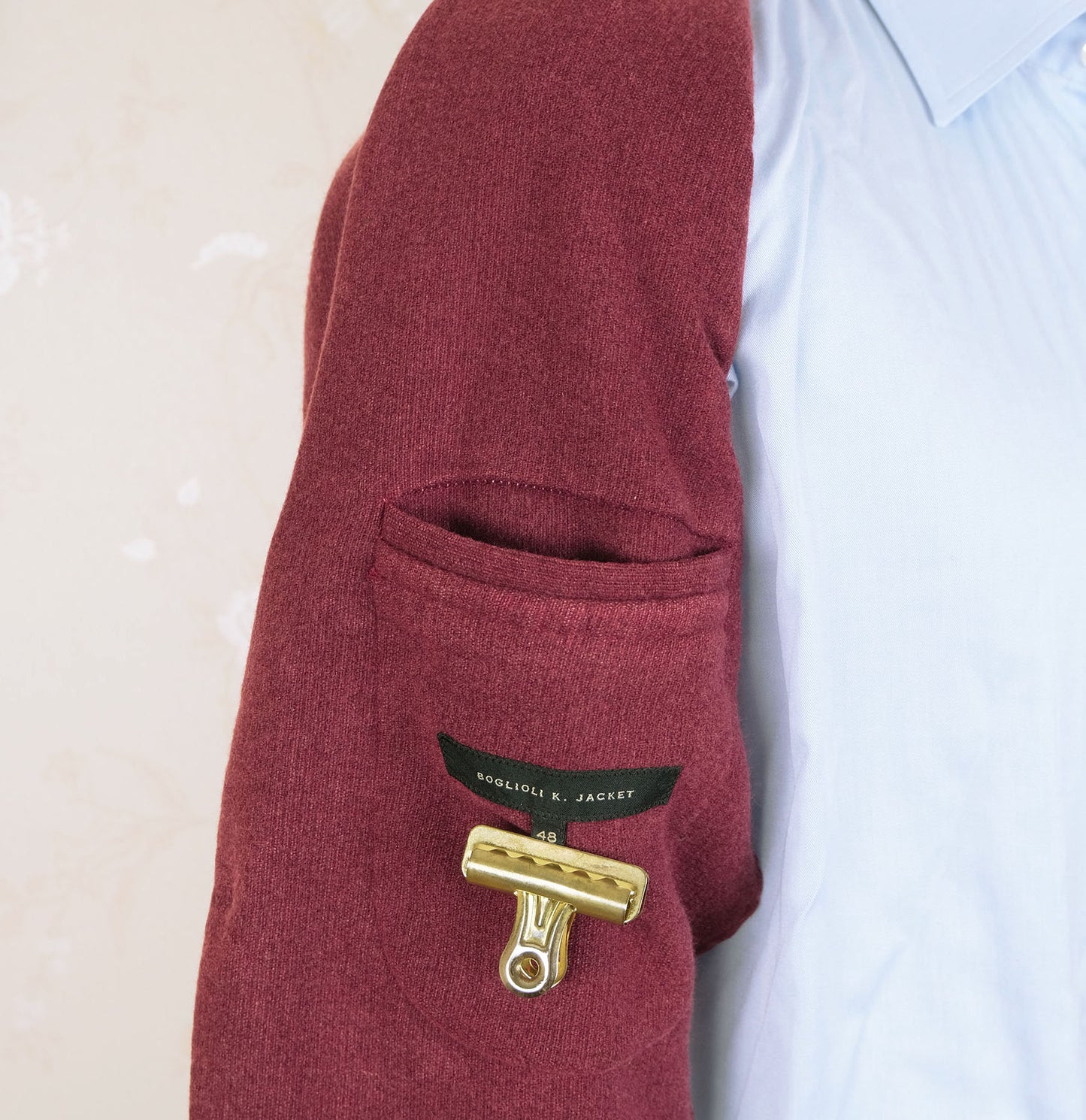 Boglioli, punertava irtotakki, koko 48, K-jacket, kashmirvillaa