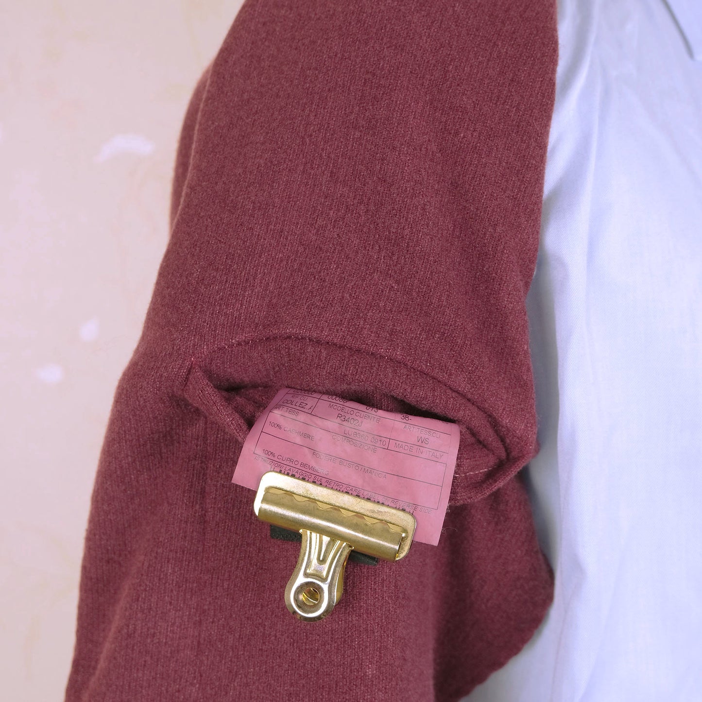 Boglioli, punertava irtotakki, koko 48, K-jacket, kashmirvillaa