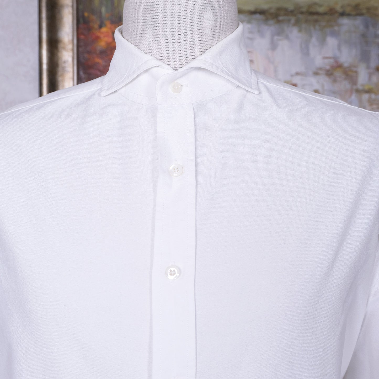 Bolzonella, white oxford cotton collar shirt, size 16