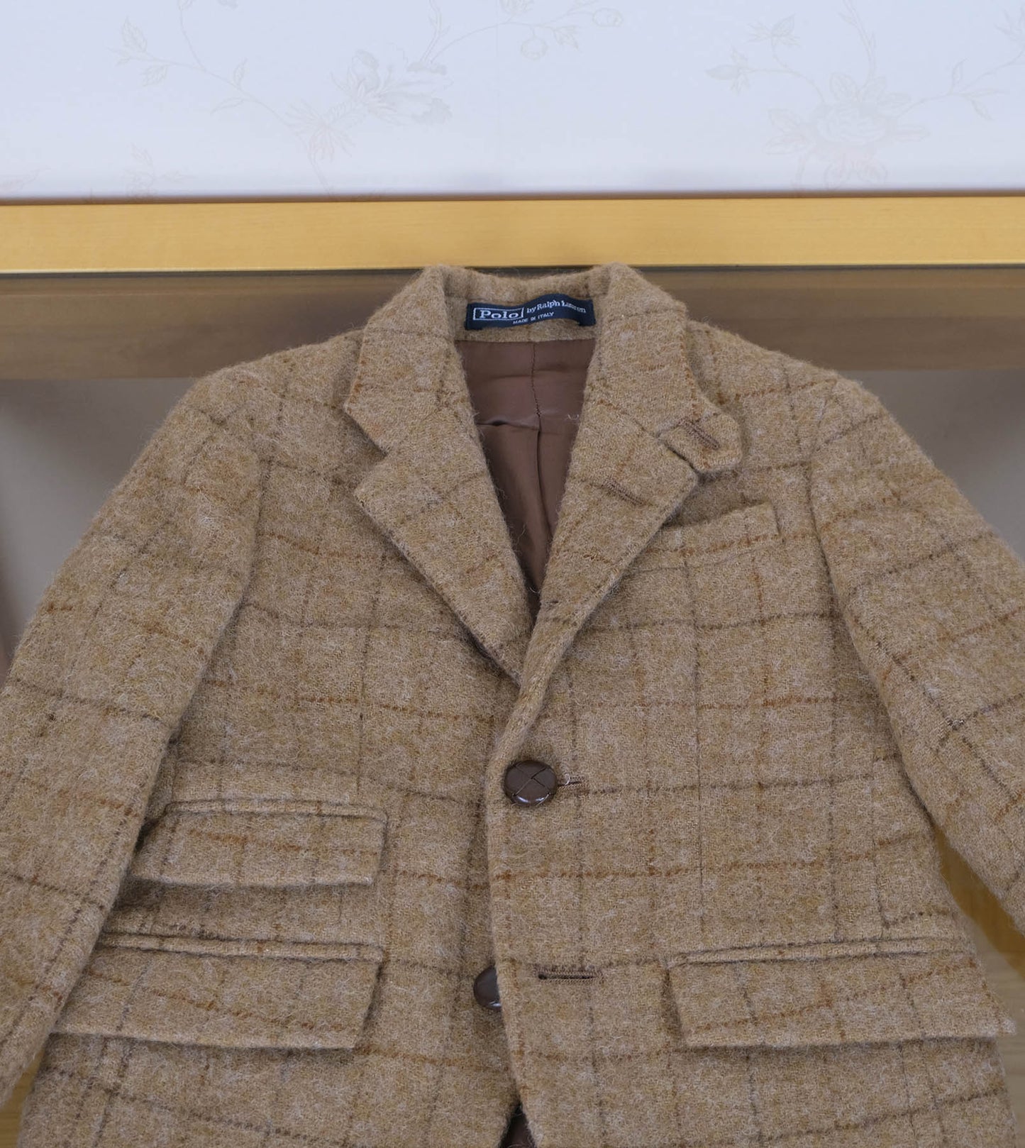 Polo Ralph Lauren, poikien vaalea tweedtakki, koko 2