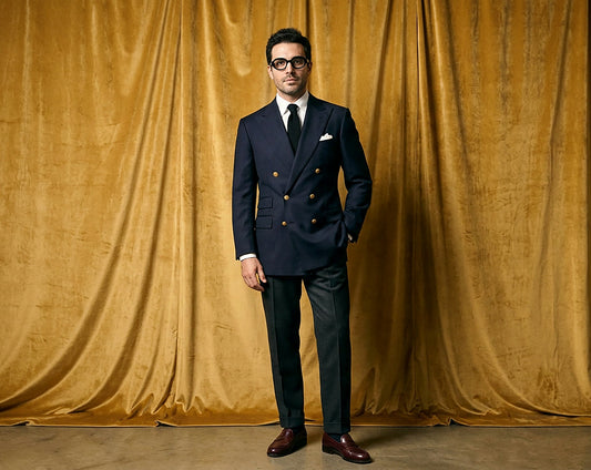 Brioni, vahva sininen klubitakki, koko 50, metallinapit
